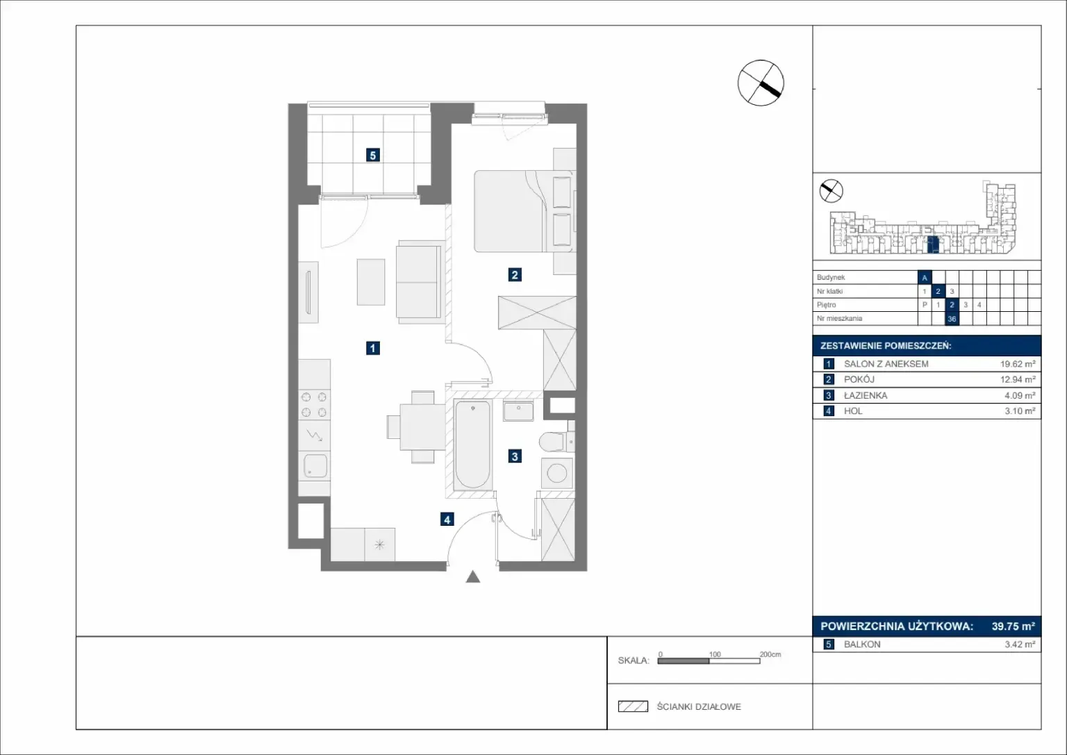 Floor plan: Apartment no. A36