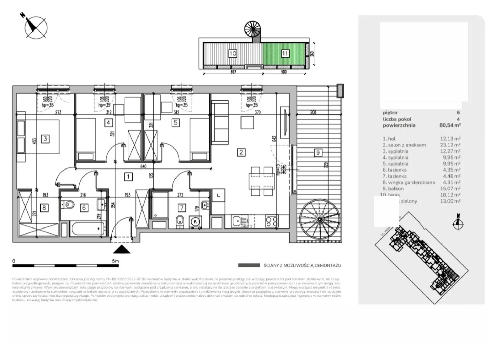 Floor plan: Apartment no. MA118