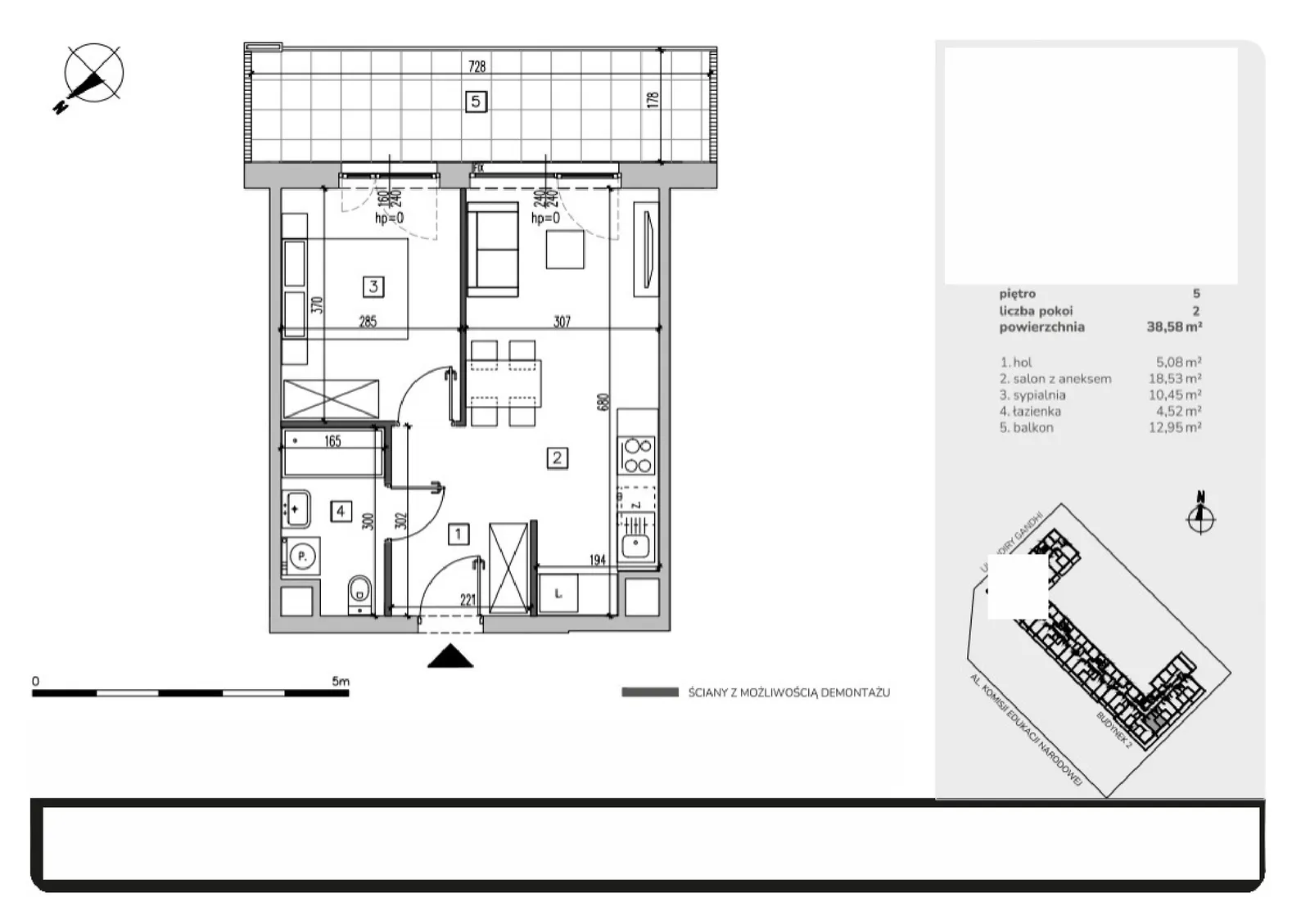 Floor plan: Apartment no. MB134