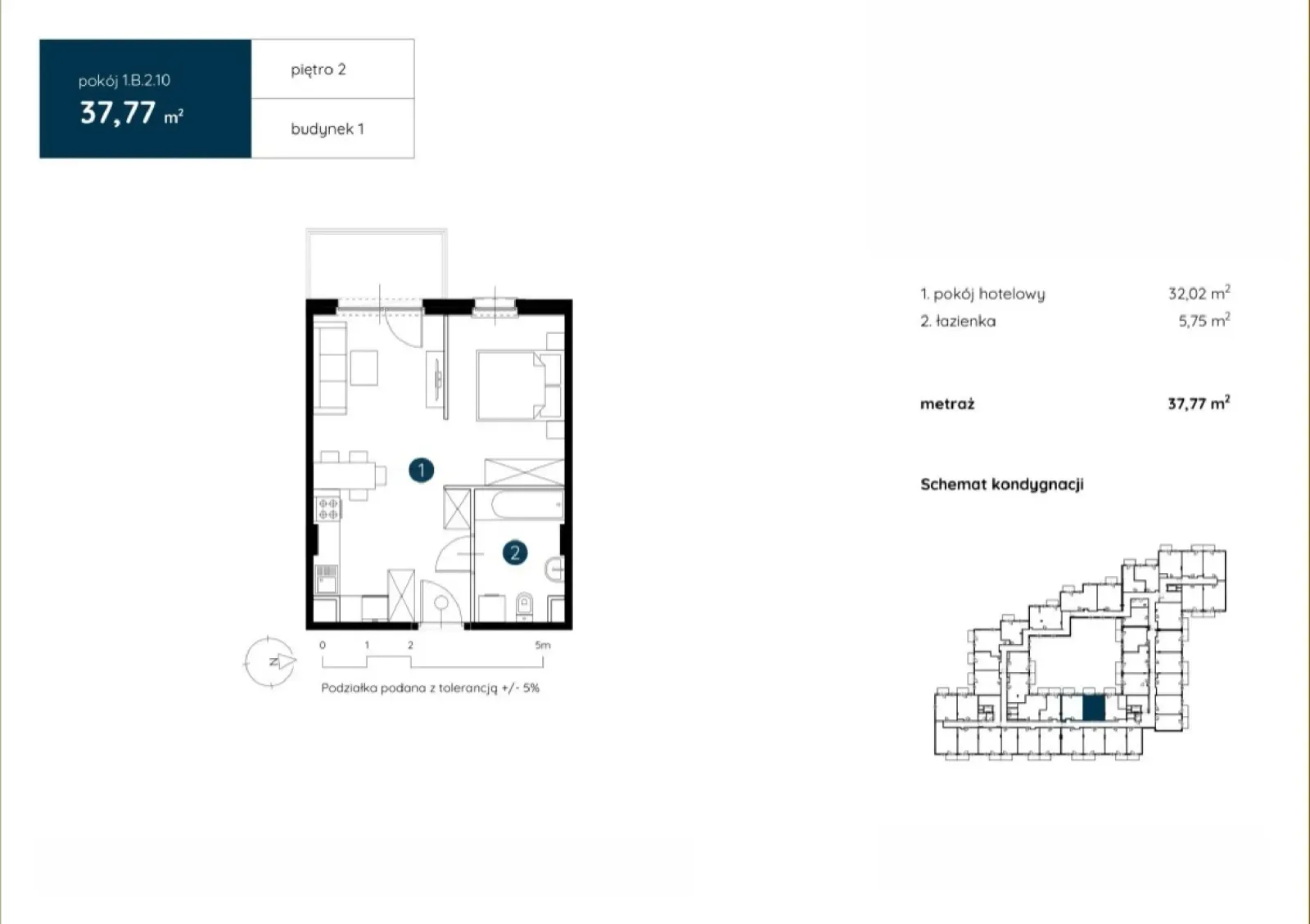Floor plan: Apartment no. 1.B.2.10