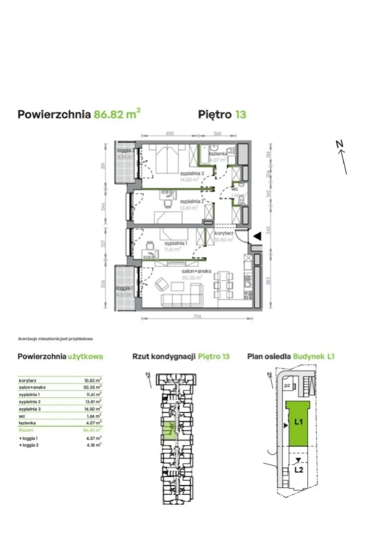 Floor plan: Apartment no. L1/13/131