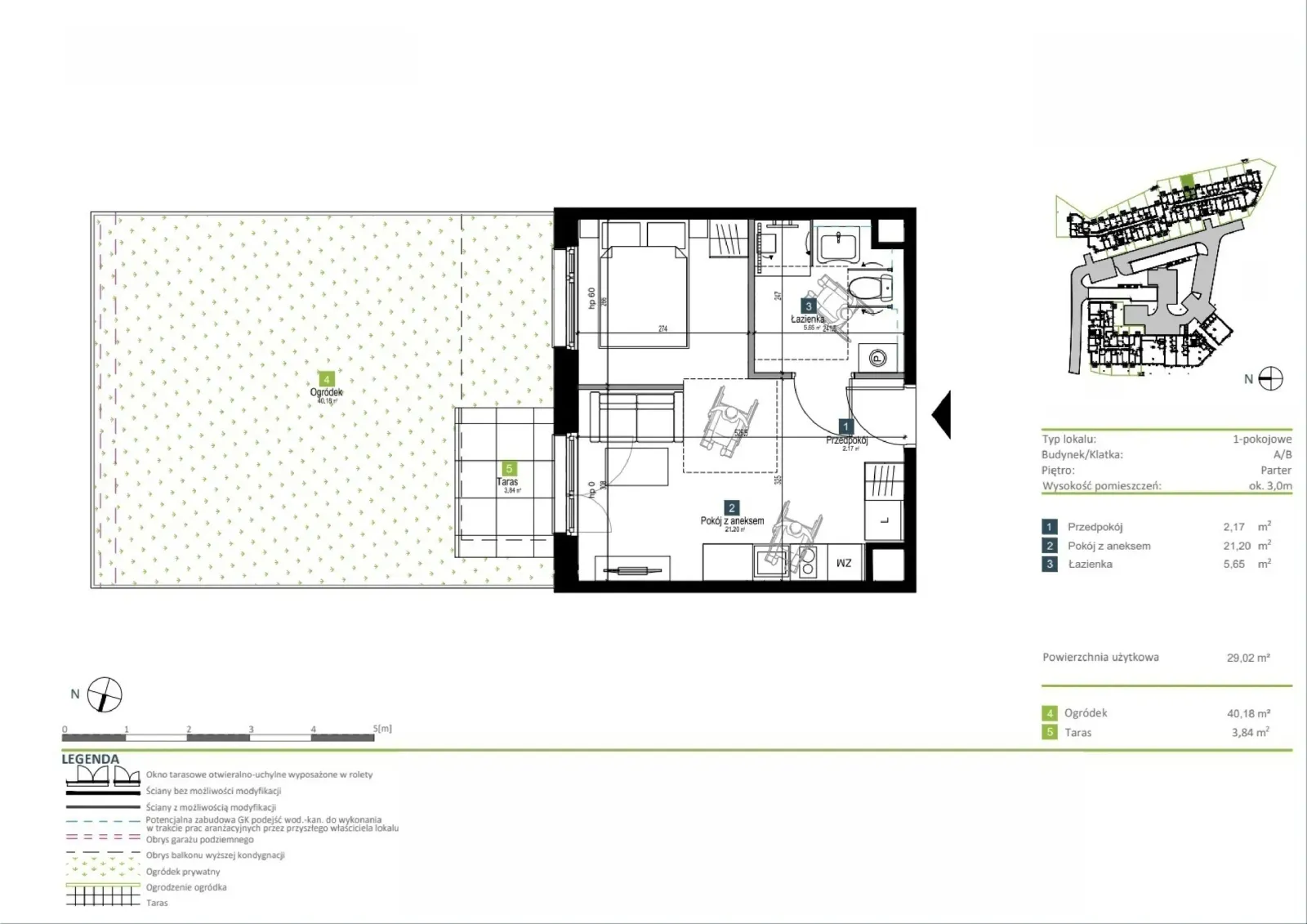 Floor plan: Apartment no. AB0005