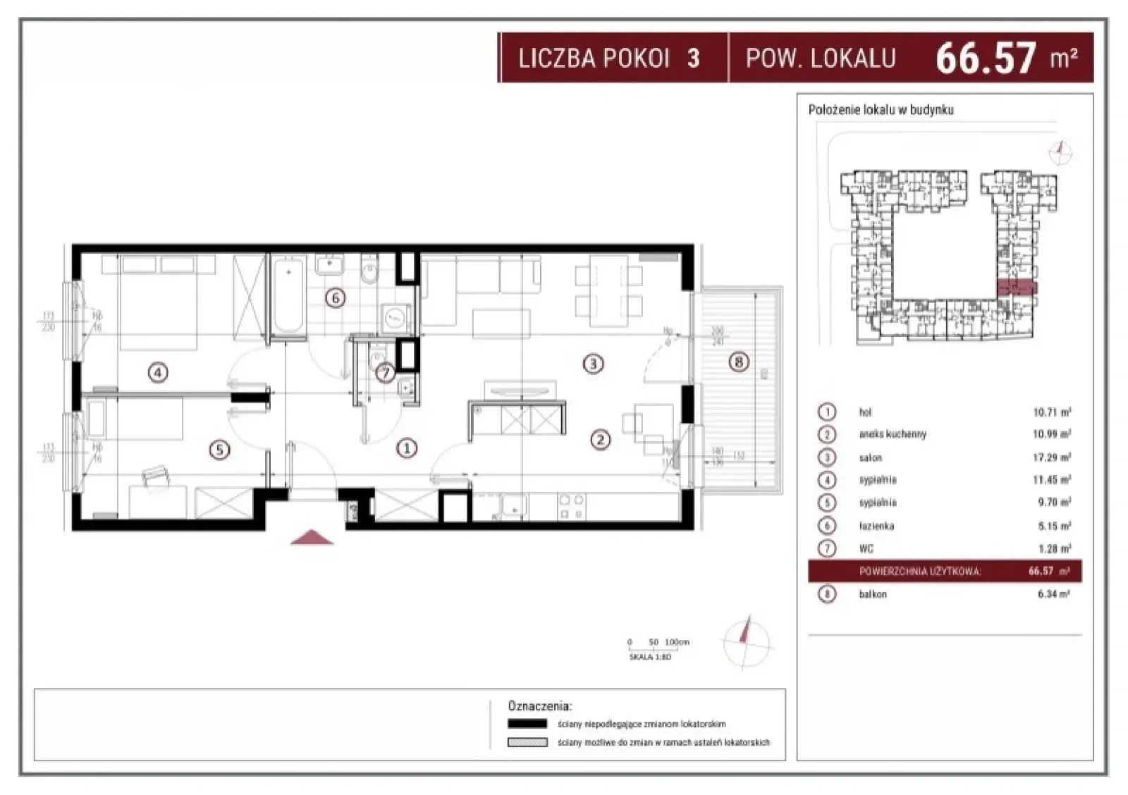 Floor plan: Apartment no. C/6/79