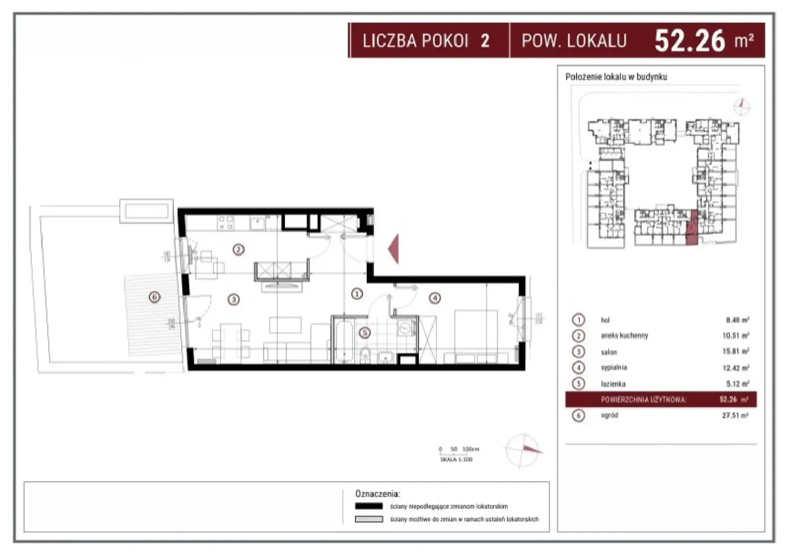 Floor plan: Apartment no. D/1/80