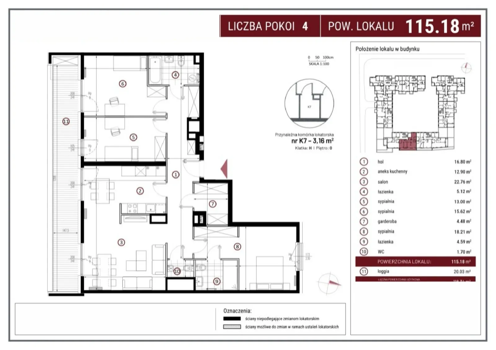Floor plan: Apartment no. E/8/122
