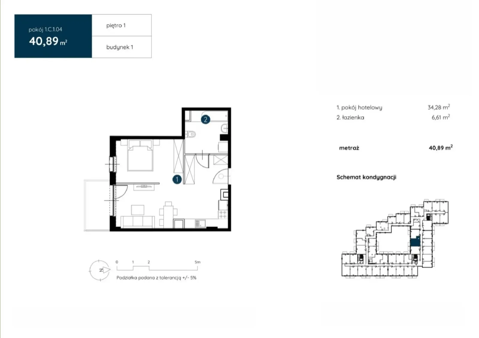 Floor plan: Apartment no. 1.C.1.04
