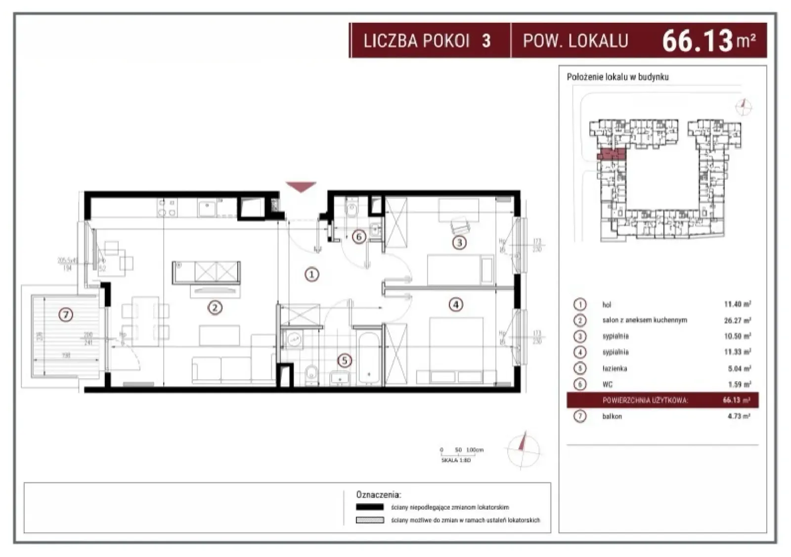 Floor plan: Apartment no. H/7/190