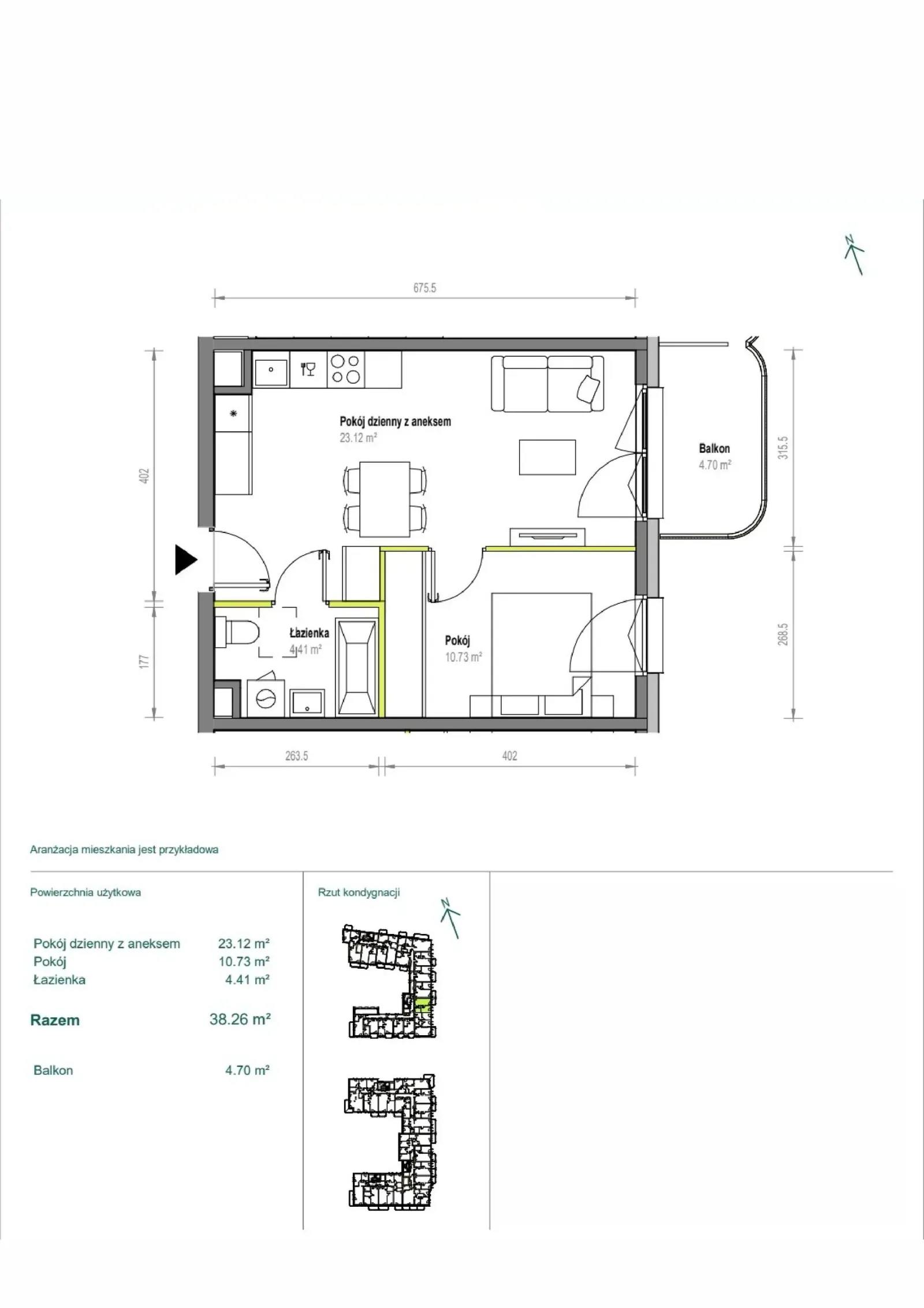 Floor plan: Apartment no. A/2/56
