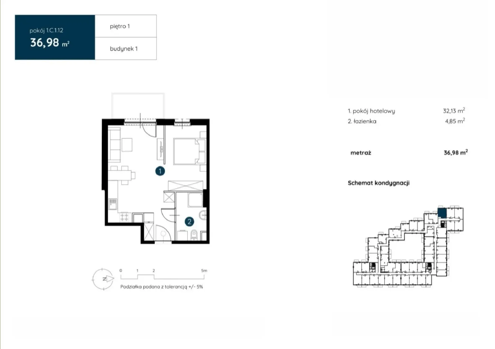 Floor plan: Apartment no. 1.C.1.12