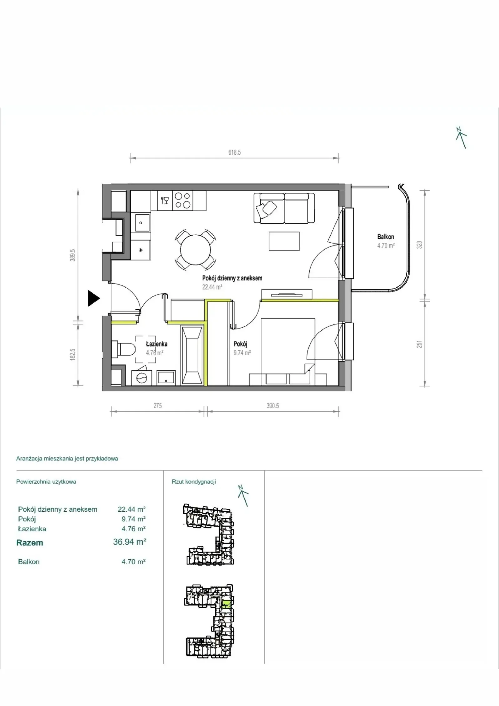 Floor plan: Apartment no. B/1/99