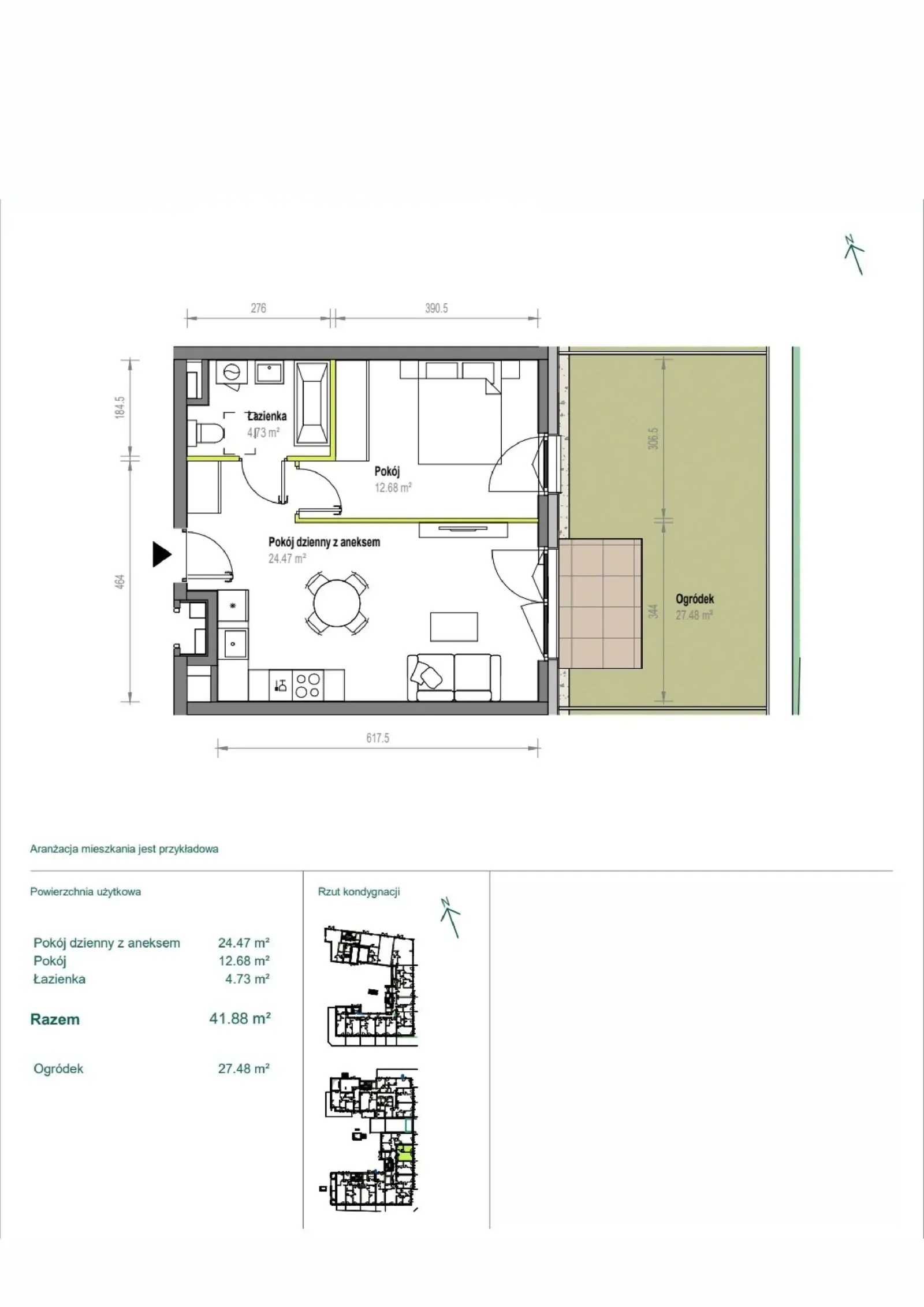 Floor plan: Apartment no. B/2/125