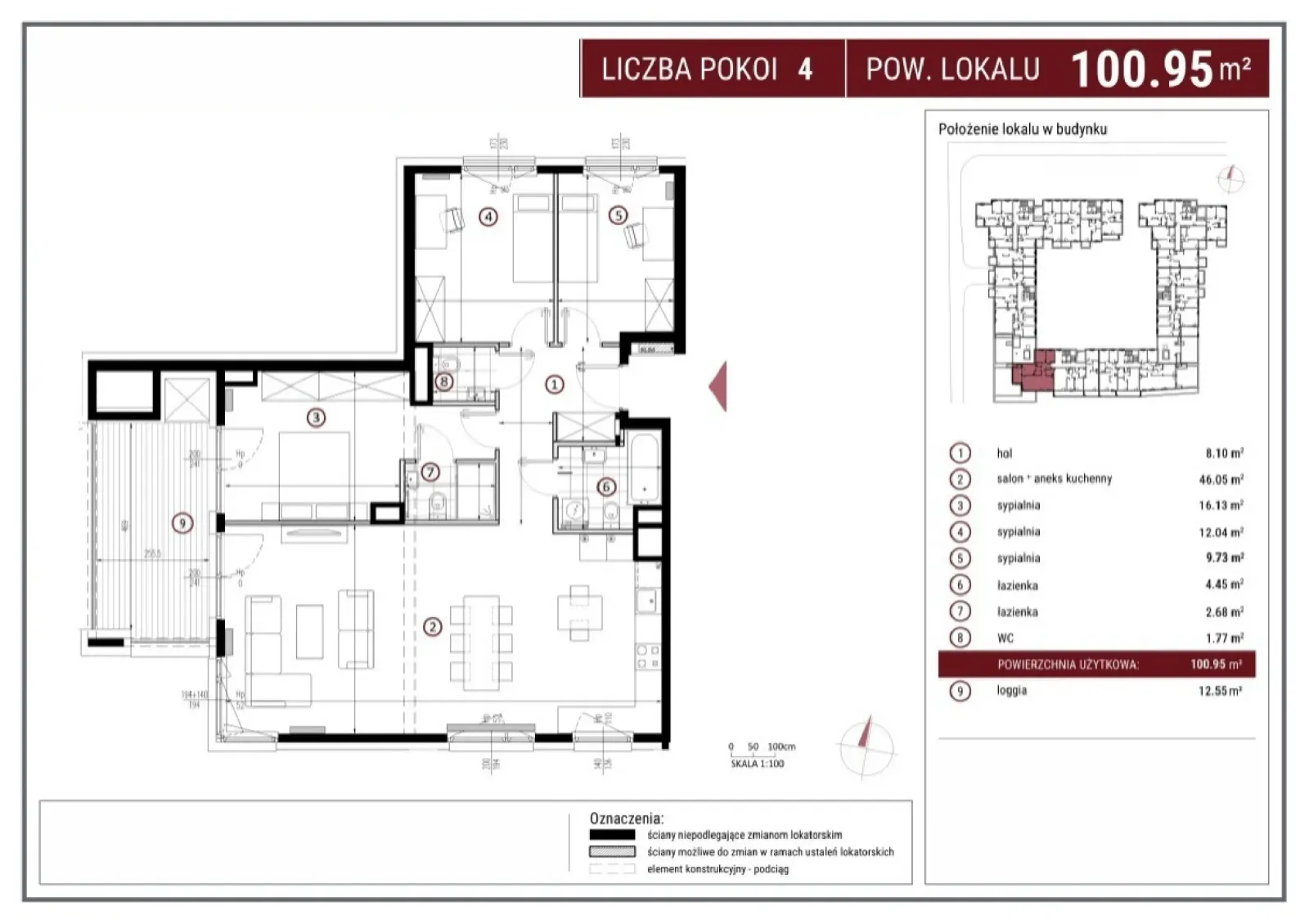 Floor plan: Apartment no. E/7/121