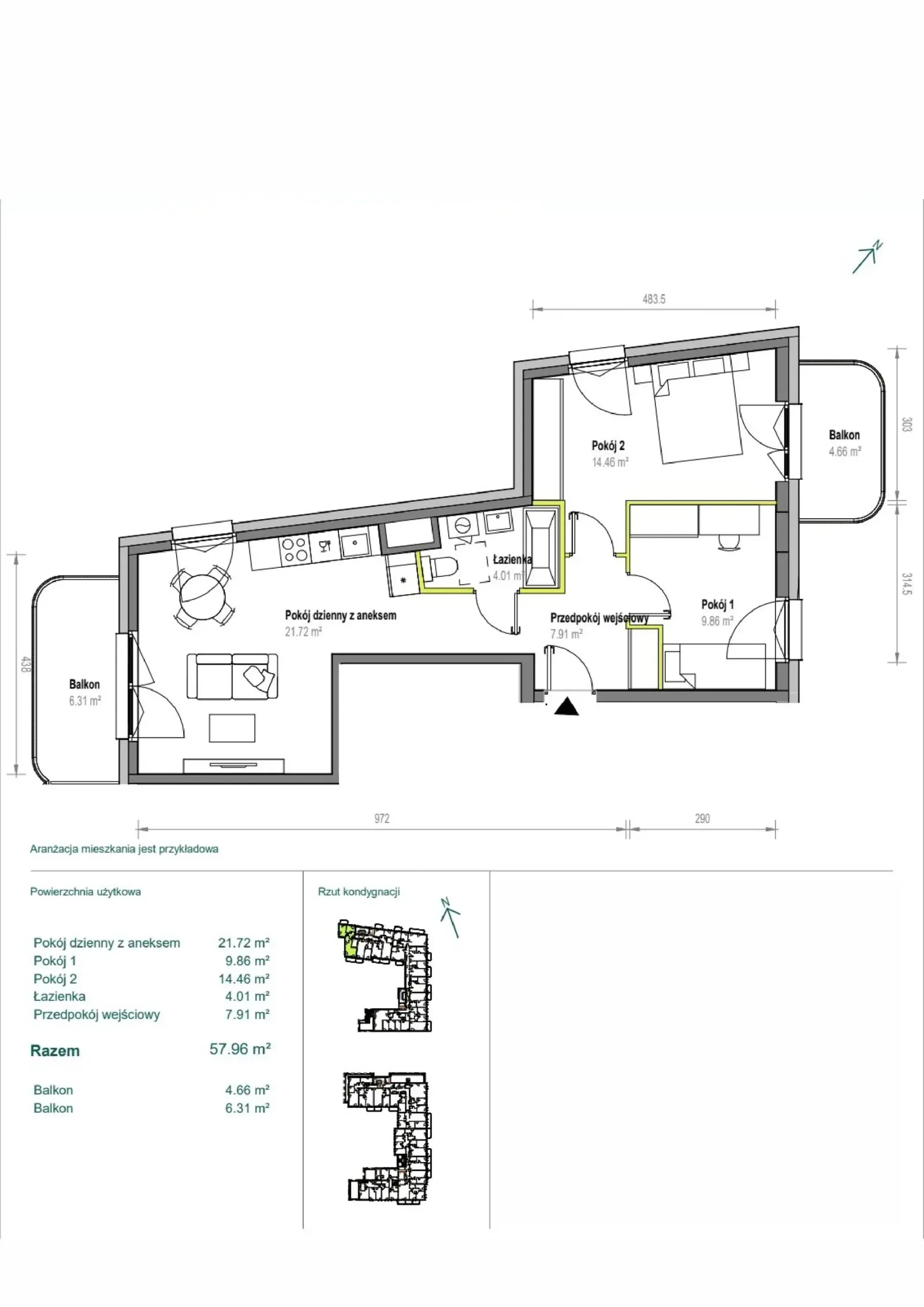 Floor plan: Apartment no. A/1/20