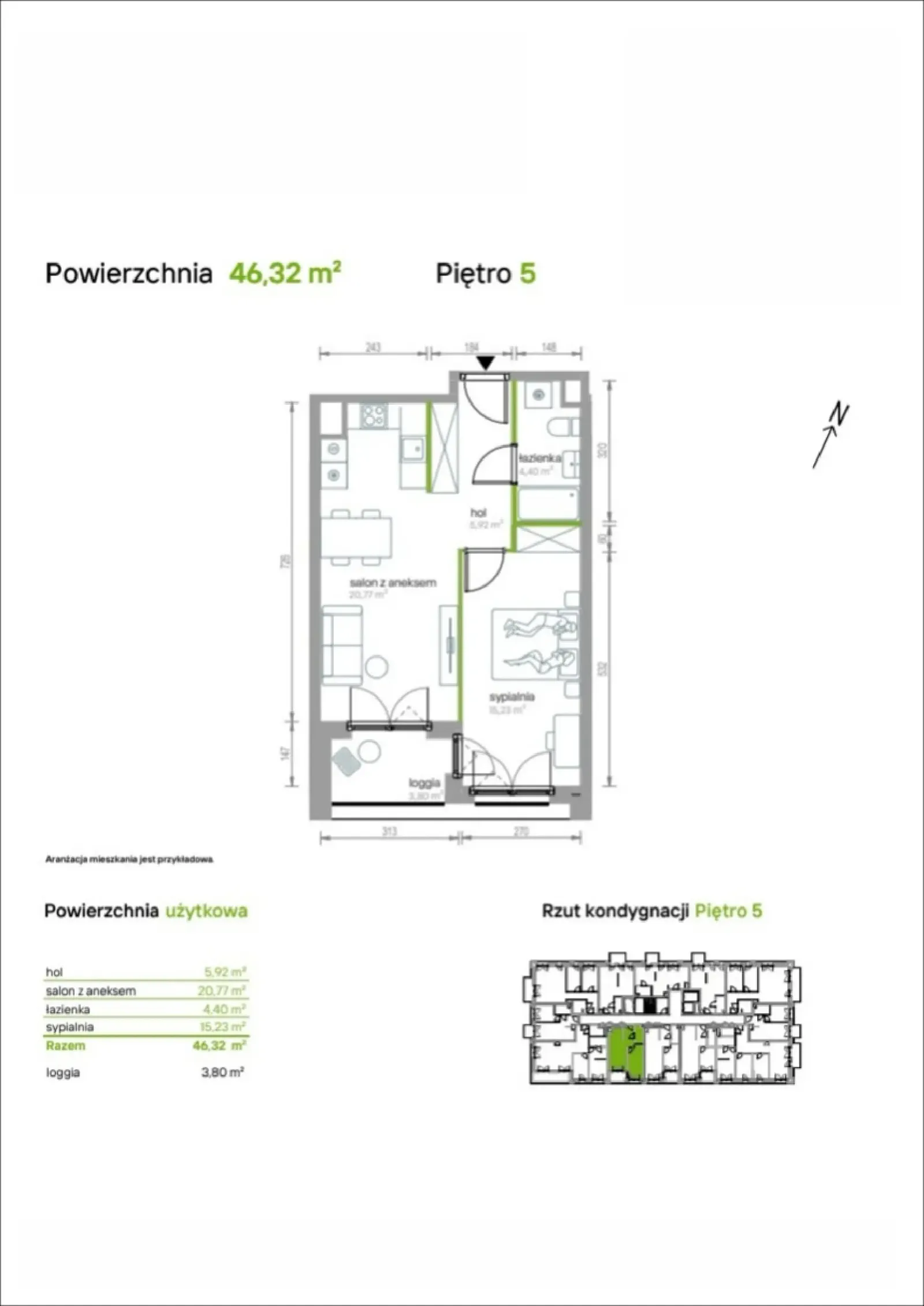 Rzut: Lokal 5/A/02, 2 pok.