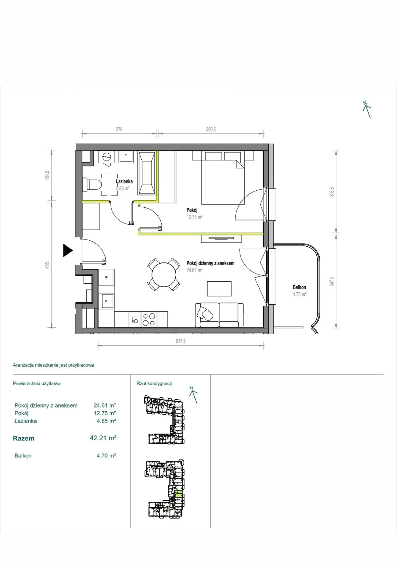 Floor plan: Apartment no. B/2/145