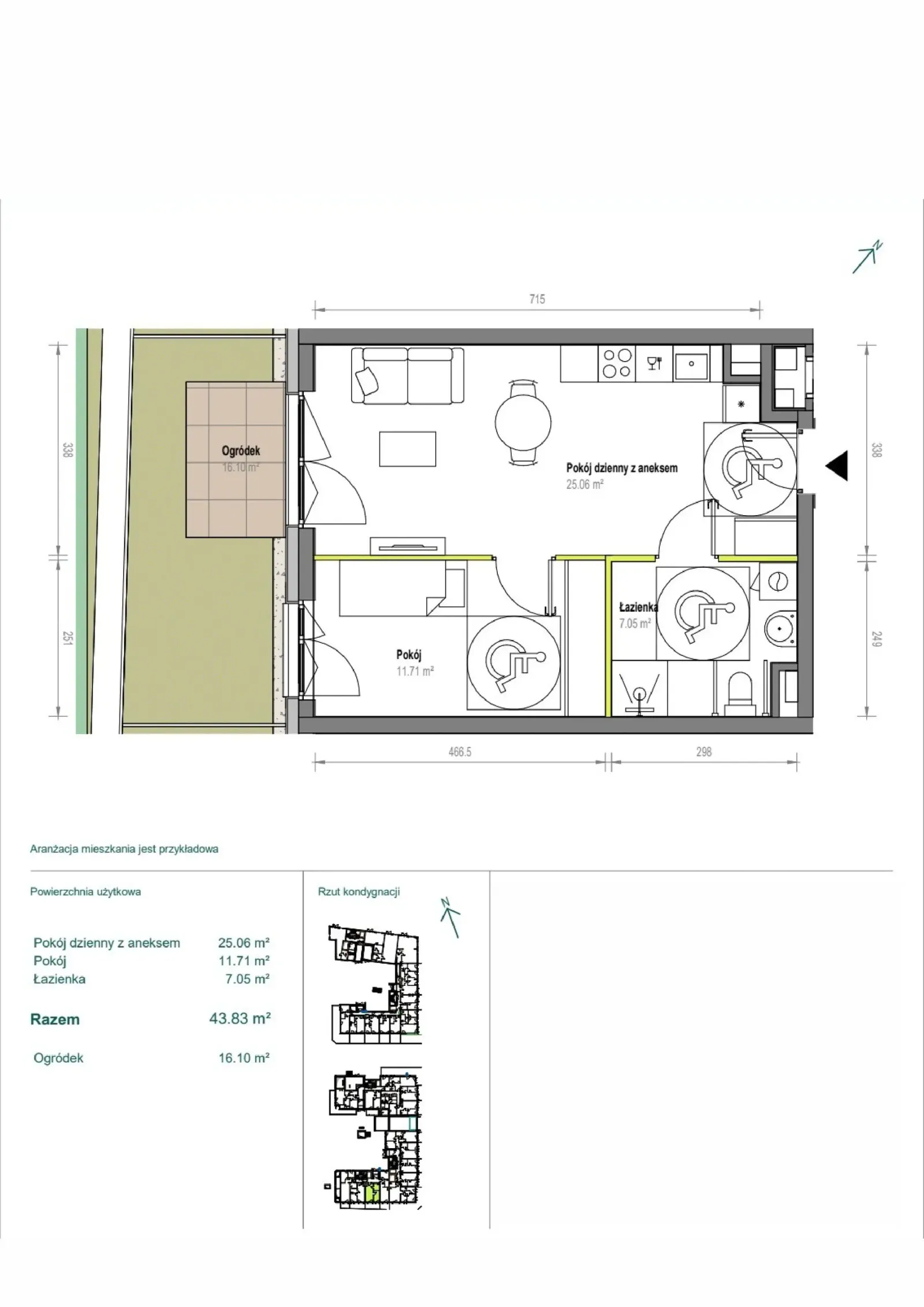 Floor plan: Apartment no. B/3/155