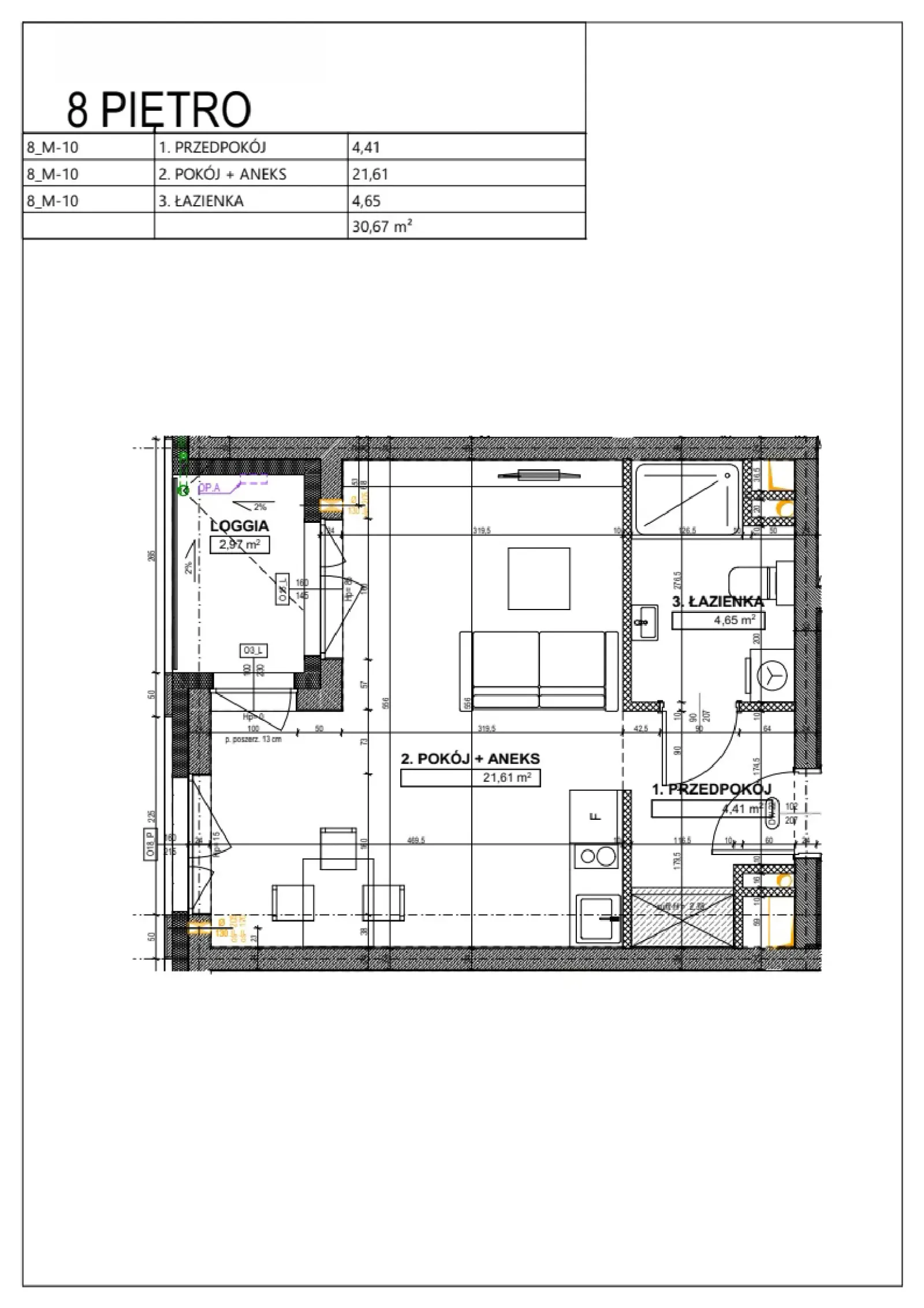 Floor plan: Apartment no. B91_A