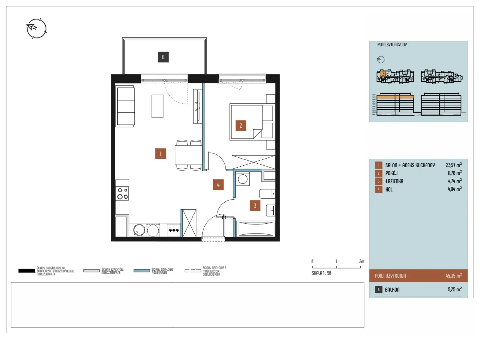 Floor plan: Apartment no. B9/036