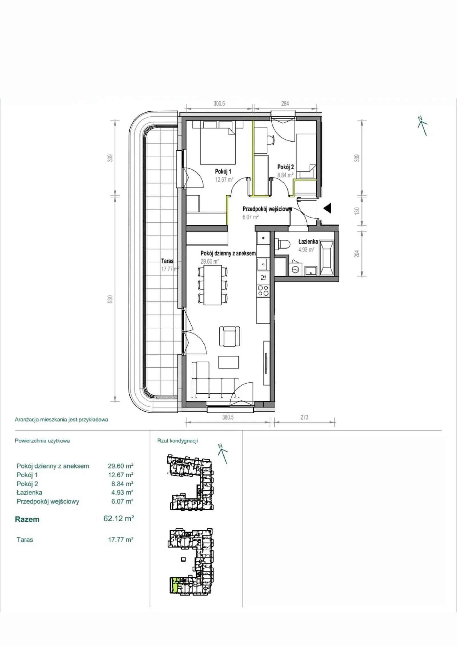 Floor plan: Apartment no. B/3/161