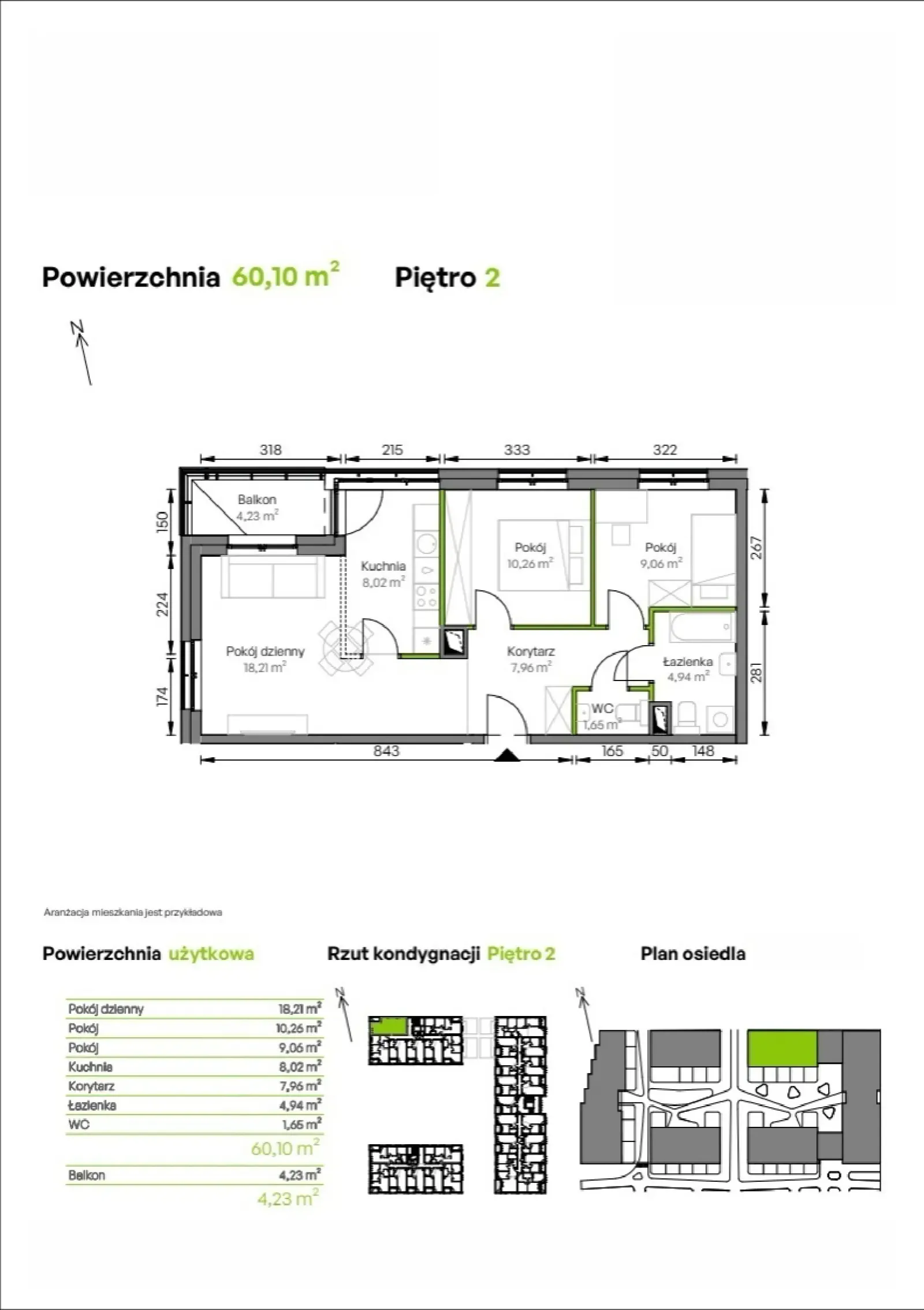 Floor plan: Apartment no. B1/02/19