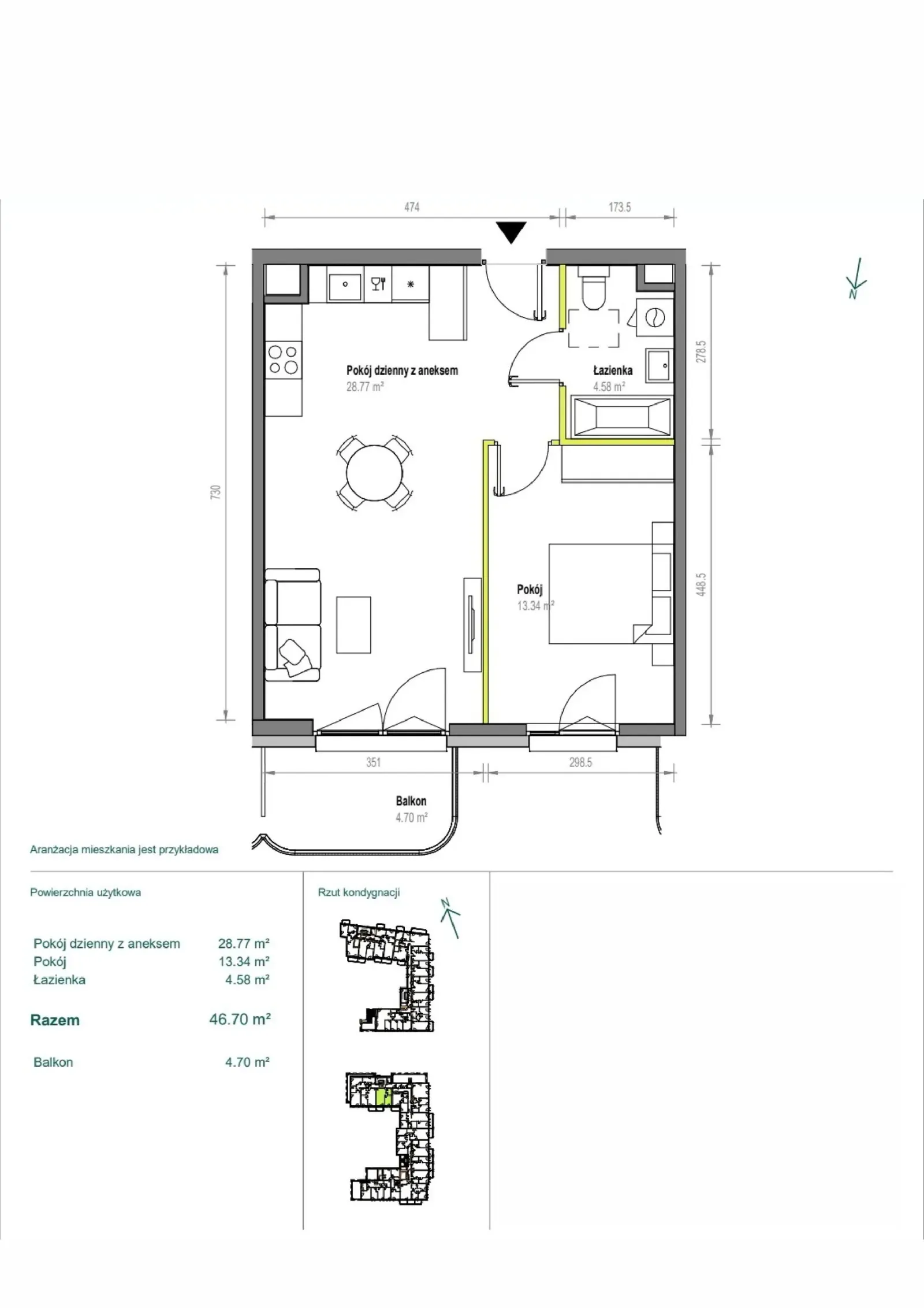 Floor plan: Apartment no. B/1/120