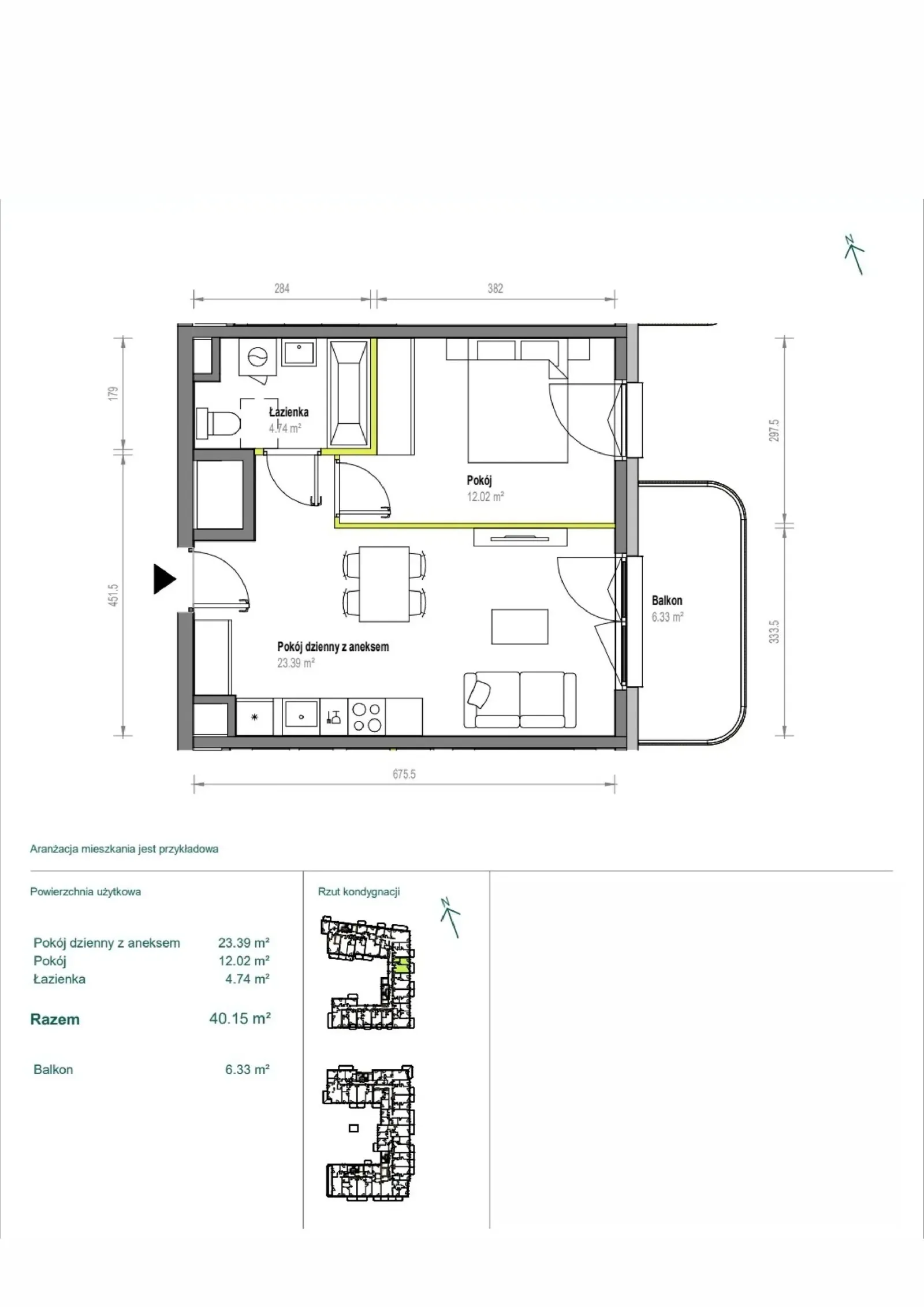 Floor plan: Apartment no. A/2/42