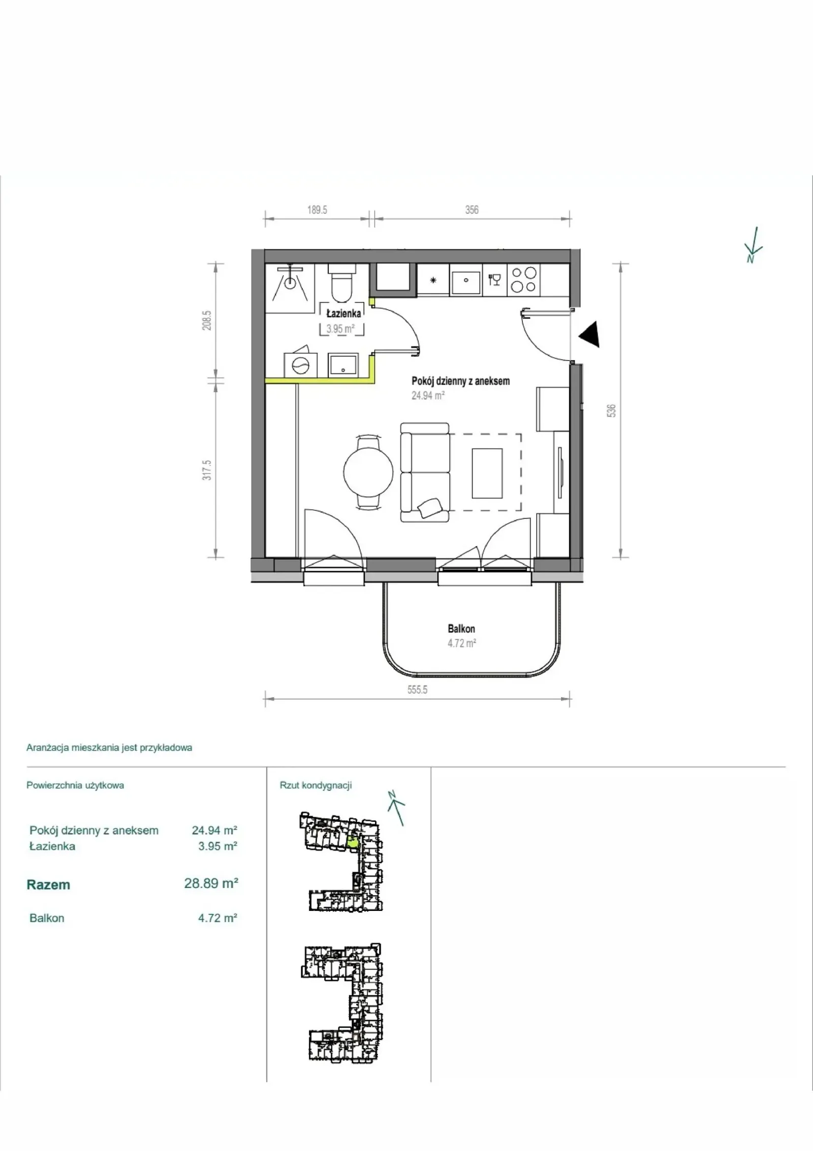Floor plan: Apartment no. A/2/63
