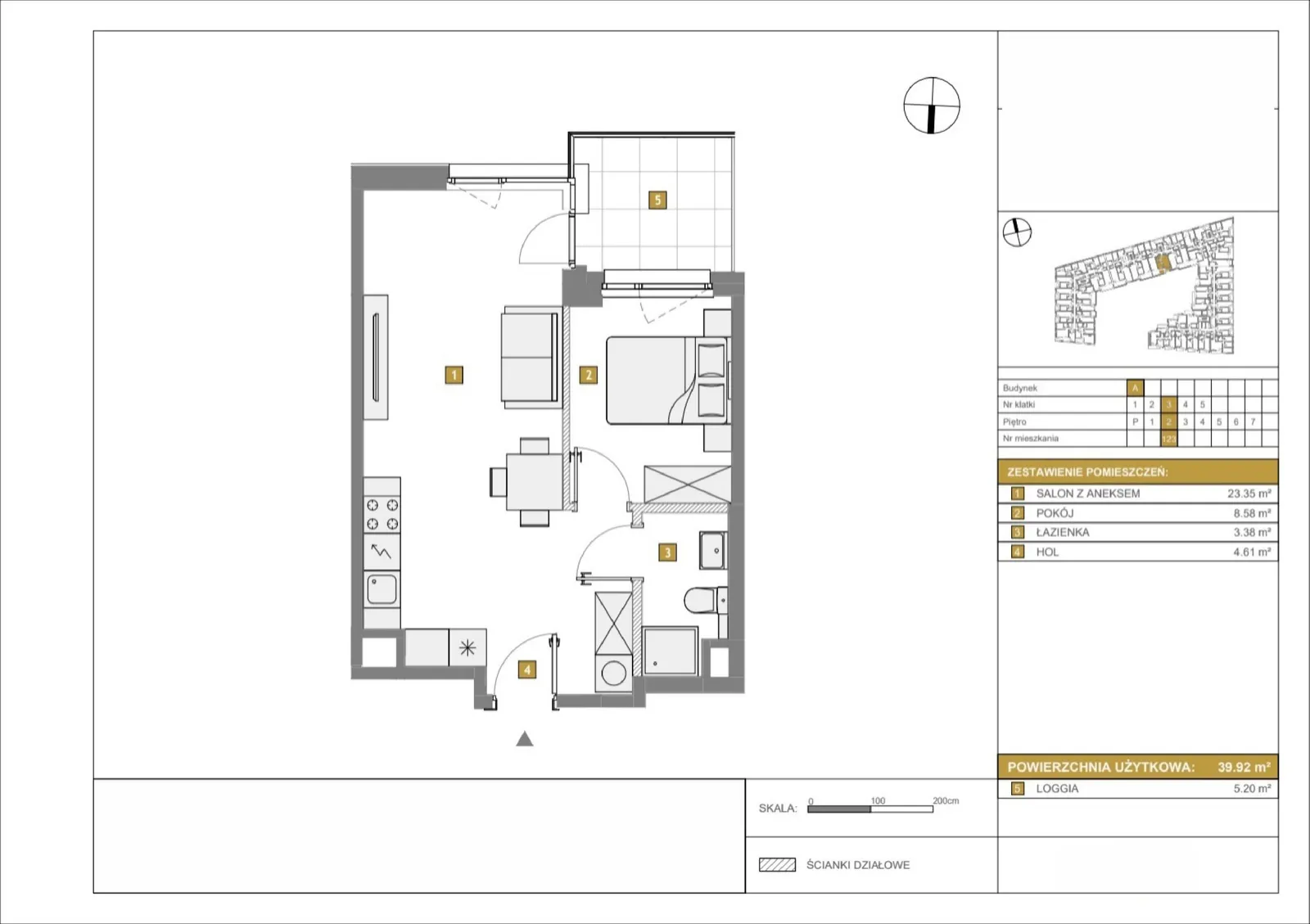 Floor plan: Apartment no. A123