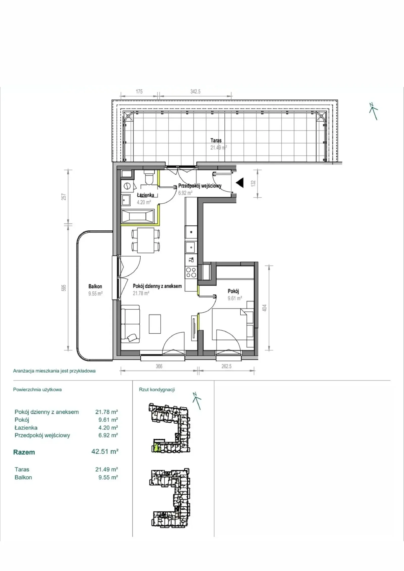 Floor plan: Apartment no. A/2/62