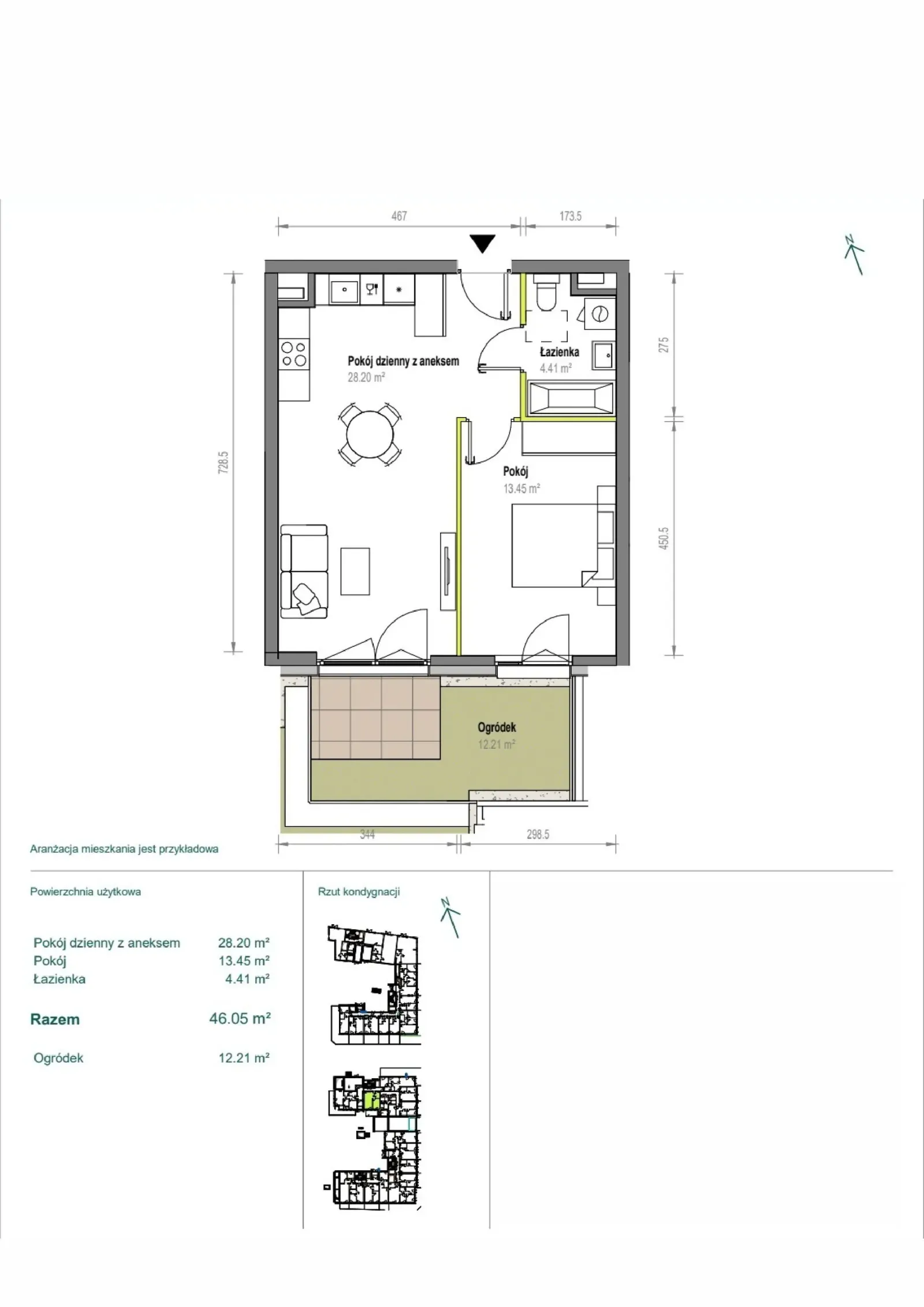 Floor plan: Apartment no. B/1/82