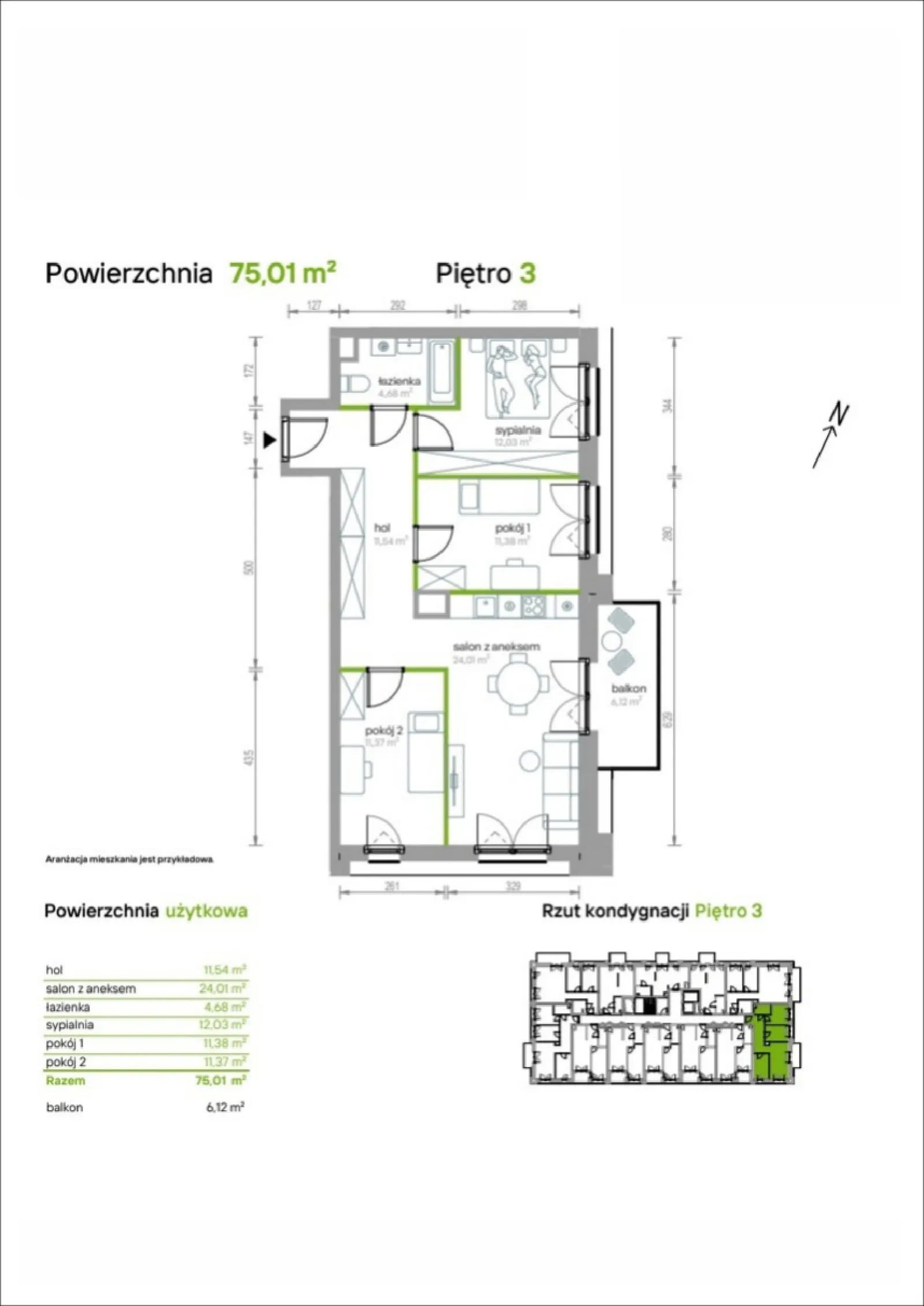 Rzut: Lokal 3/A/06, 4 pok.