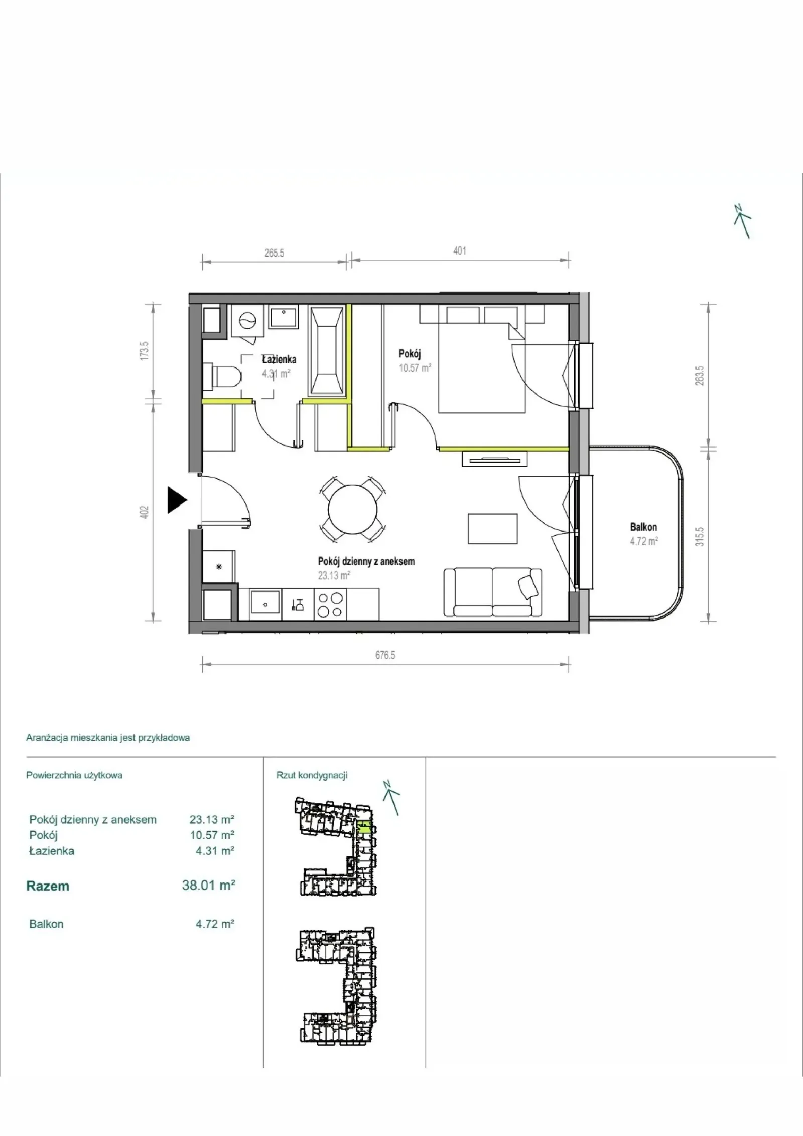 Floor plan: Apartment no. A/2/53