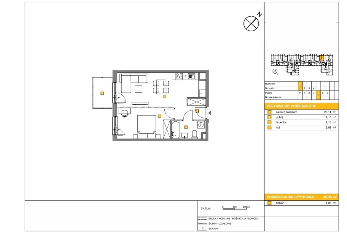 Floor plan: Apartment no. E27