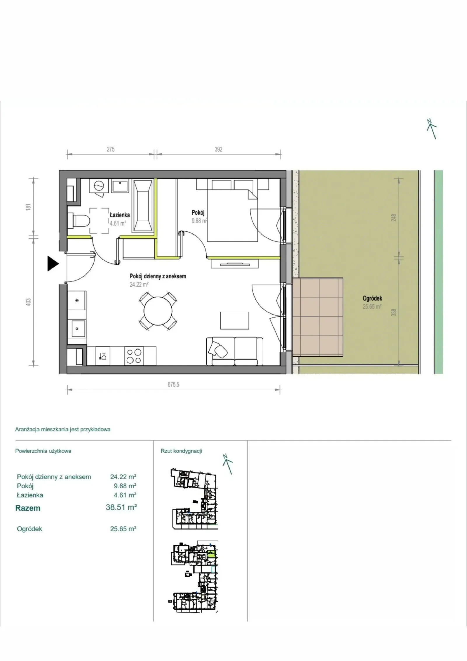 Floor plan: Apartment no. B/1/84