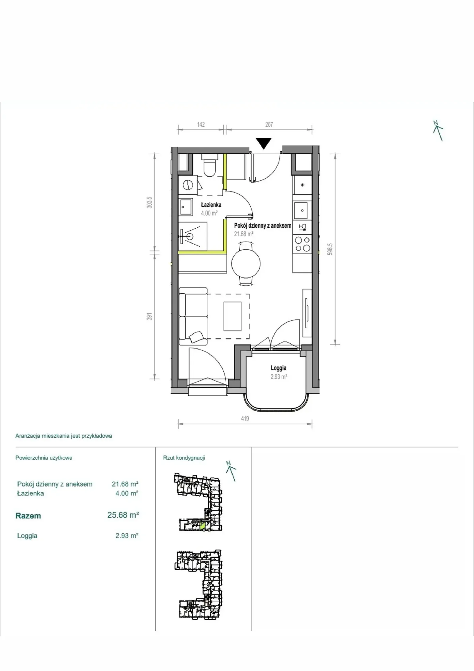 Floor plan: Apartment no. A/2/71