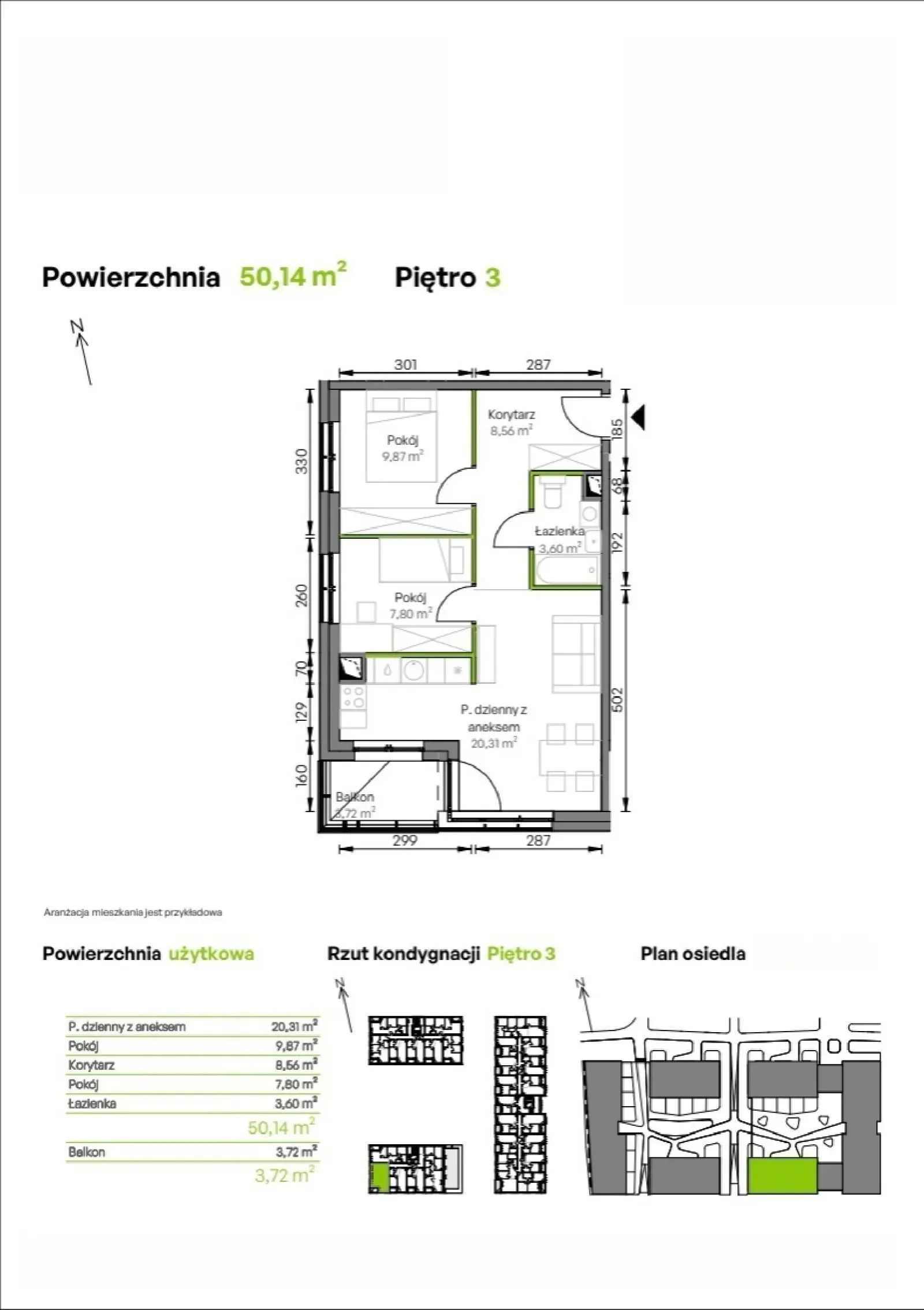 Rzut: Lokal D3/03/23, 3 pok.