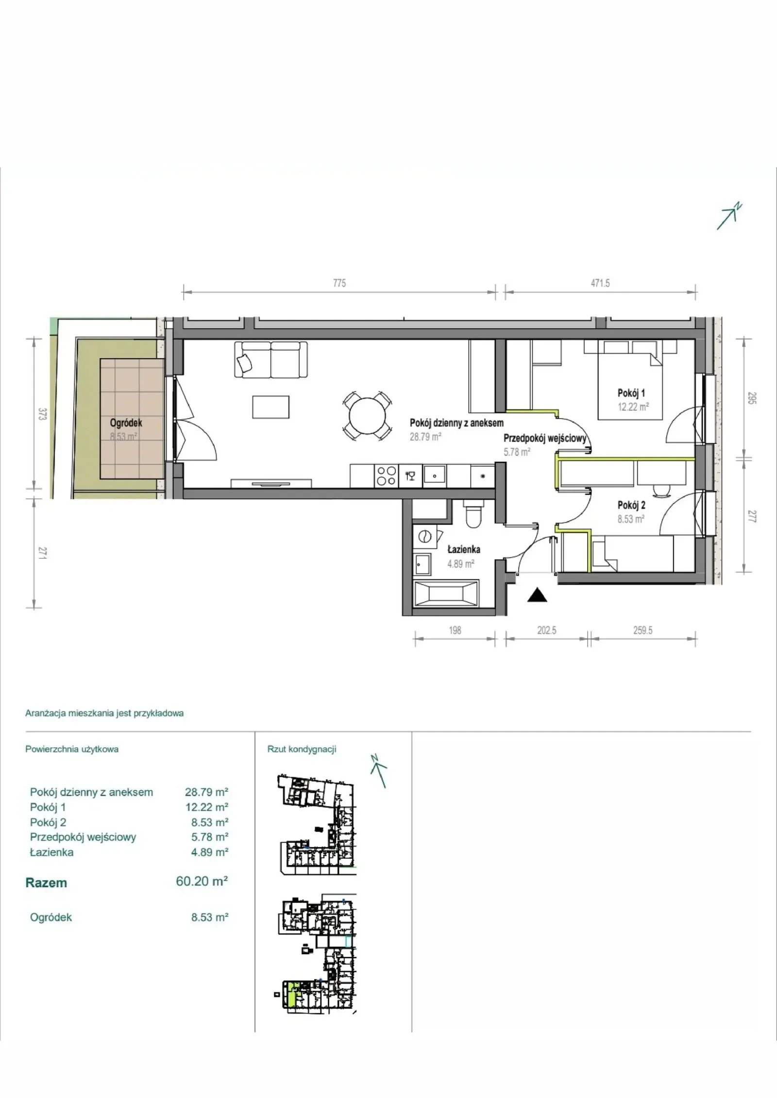 Floor plan: Apartment no. B/3/157