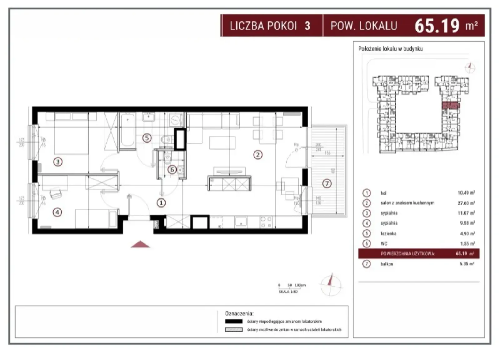 Floor plan: Apartment no. B/4/47