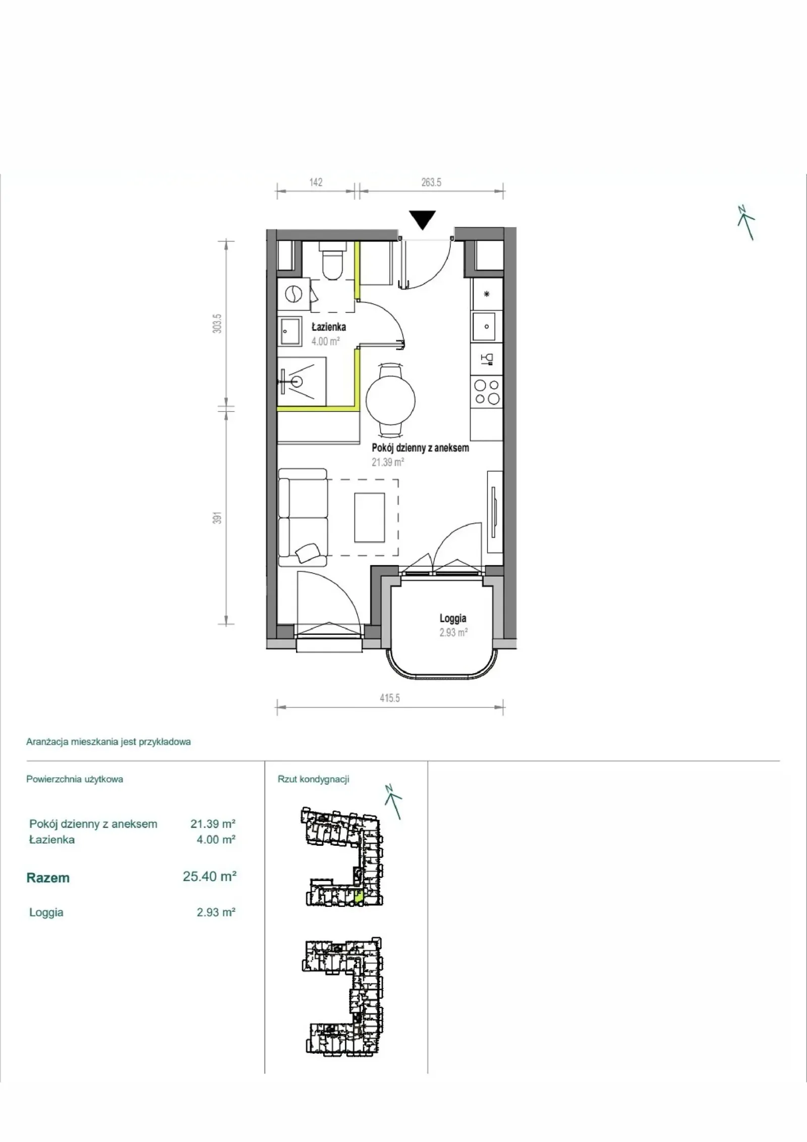Floor plan: Apartment no. A/2/58