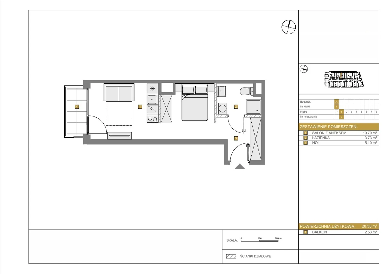 Floor plan: Apartment no. A2