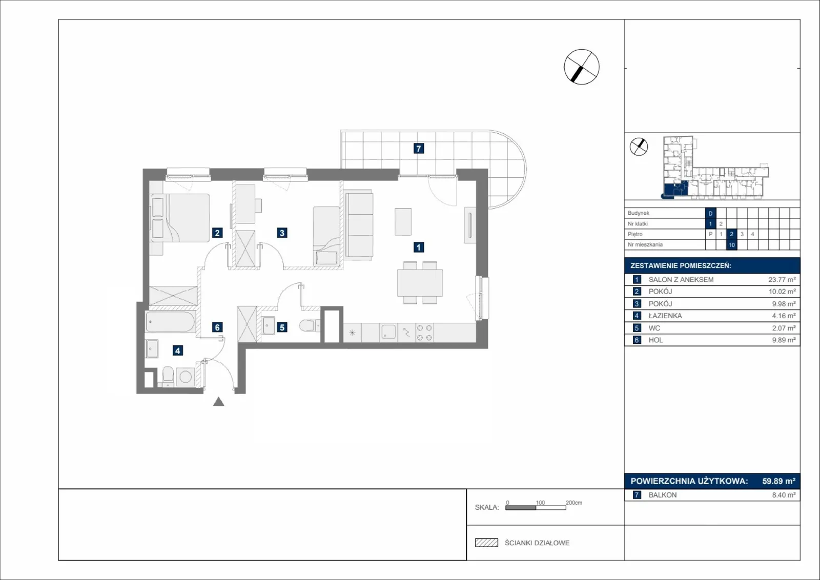 Floor plan: Apartment no. D10