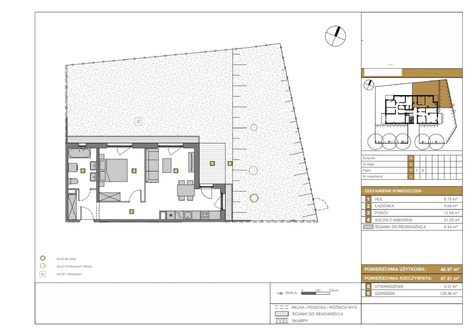 Floor plan: Apartment no. U2