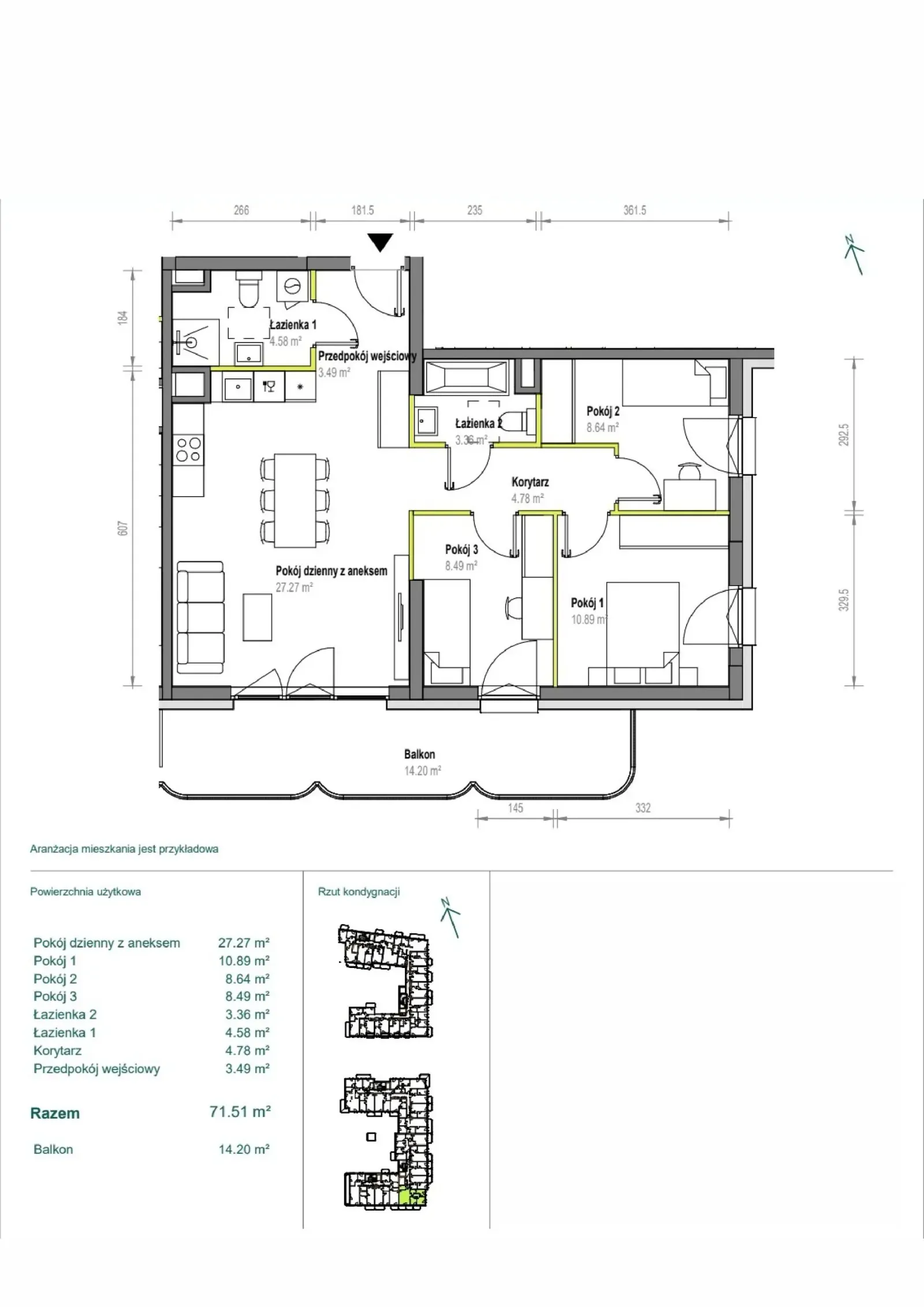 Floor plan: Apartment no. B/2/133