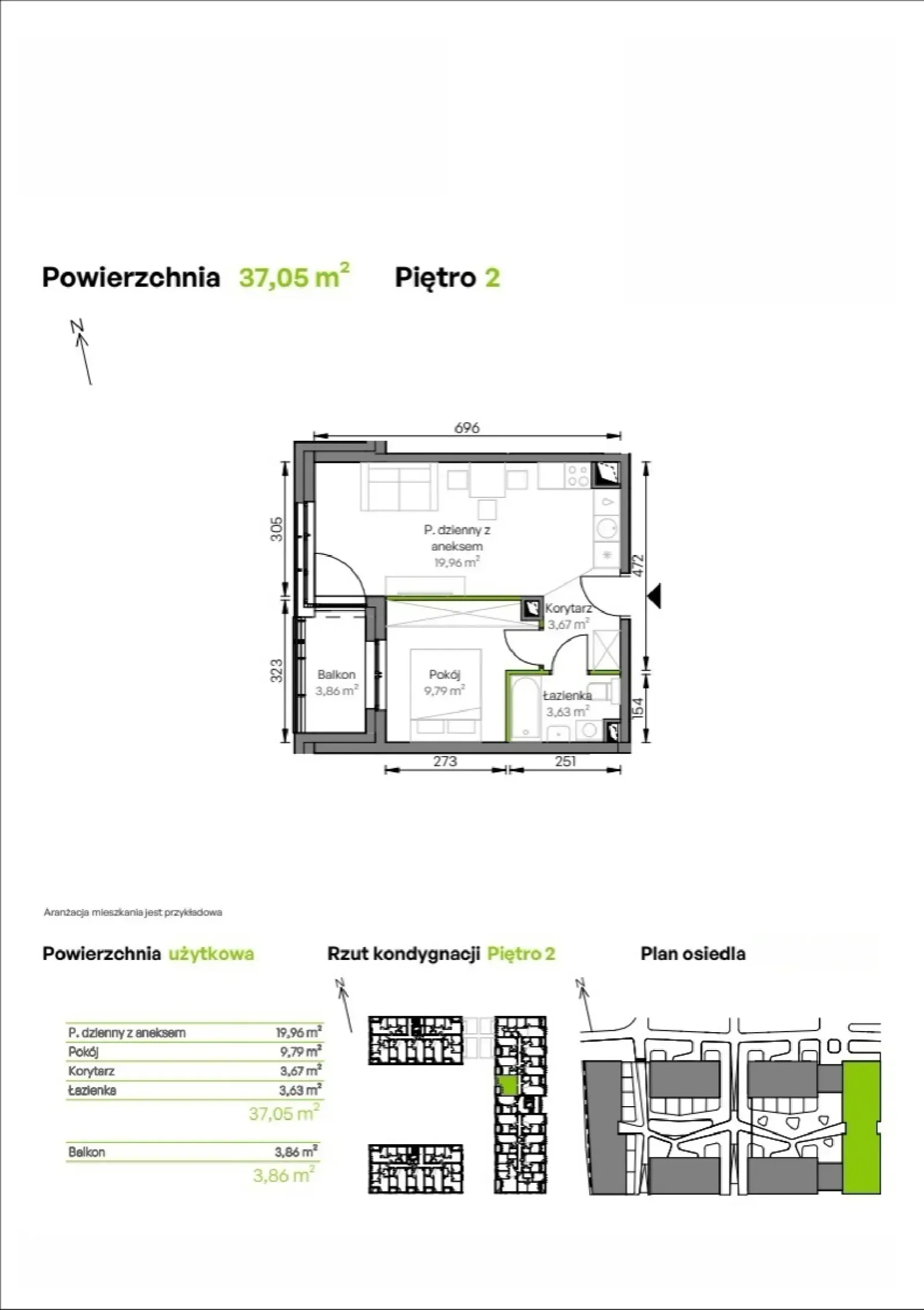 Rzut: Lokal D2/02/24, 2 pok.