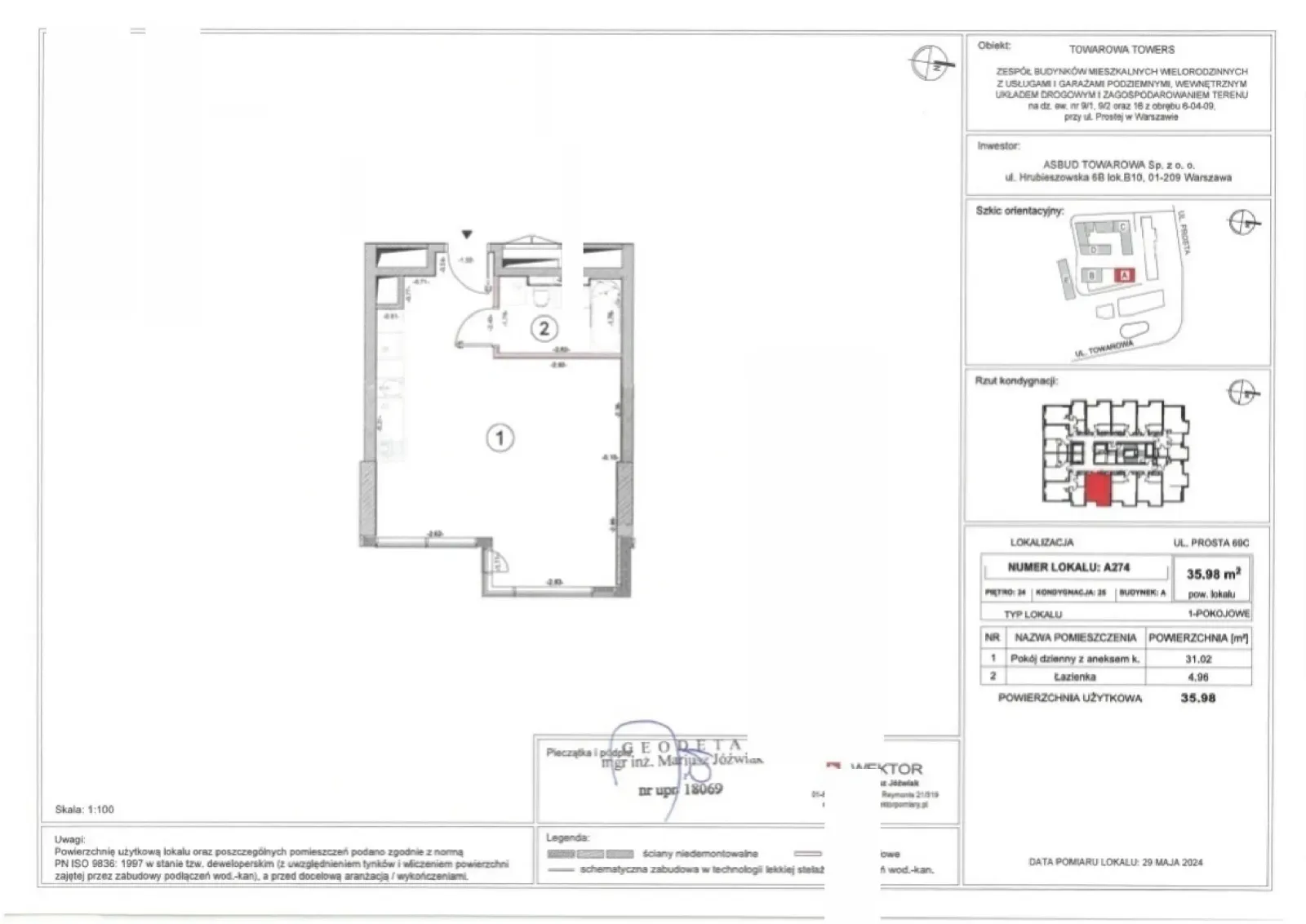 Floor plan: Apartment no. A.274