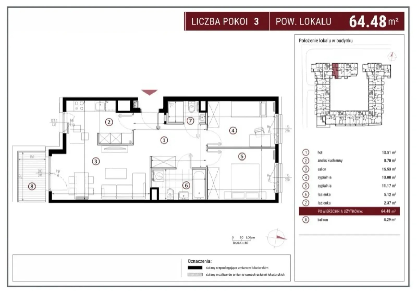 Floor plan: Apartment no. H/6/183