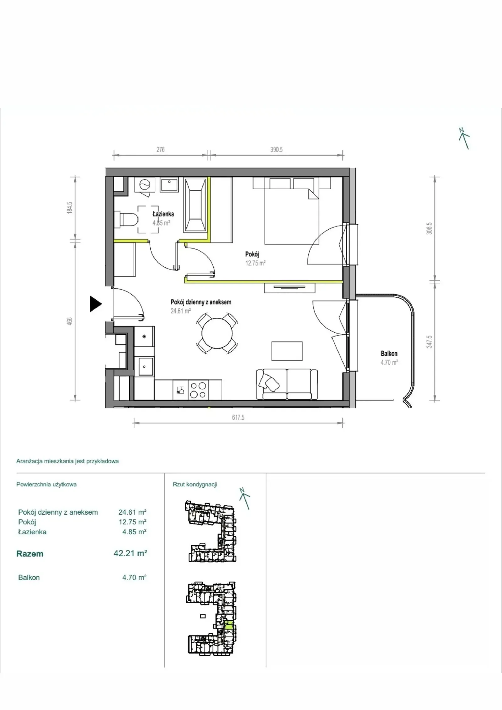 Floor plan: Apartment no. B/2/140