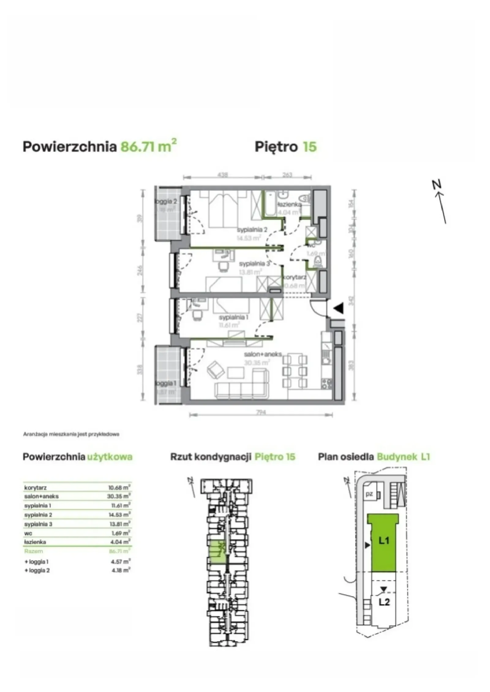 Floor plan: Apartment no. L1/15/147