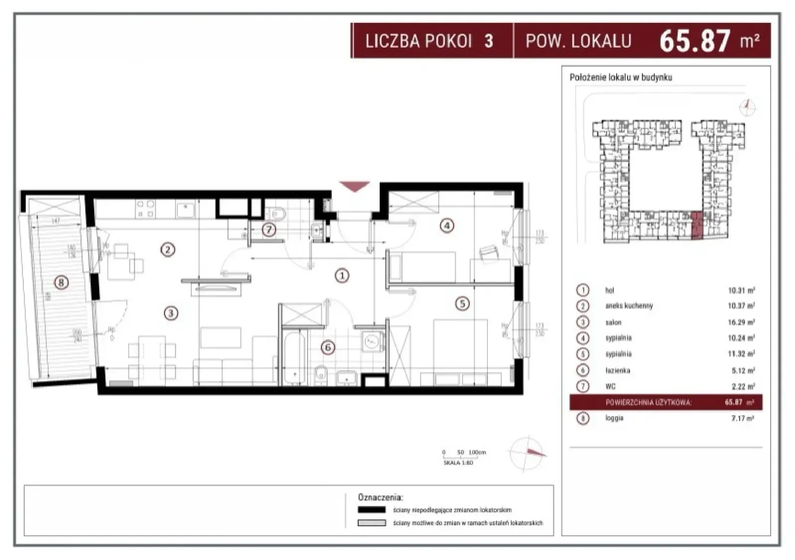 Floor plan: Apartment no. D/5/92