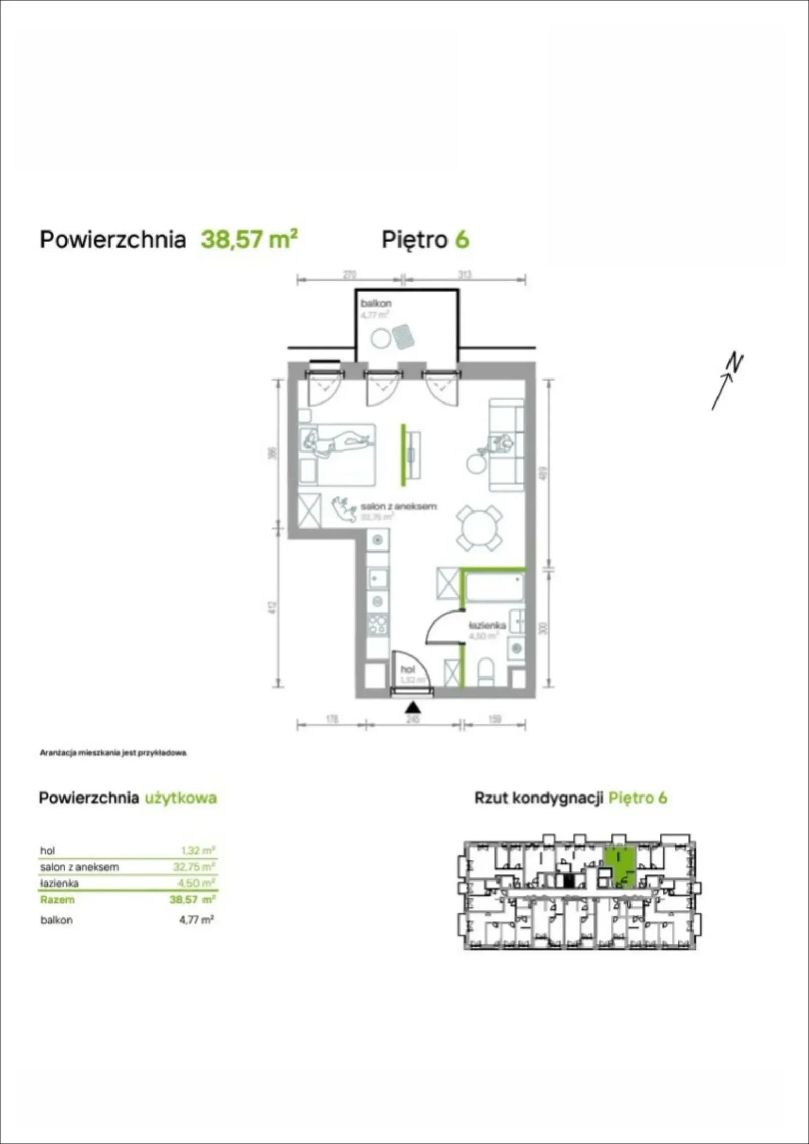 Rzut: Lokal 6/A/08, 1 pok.